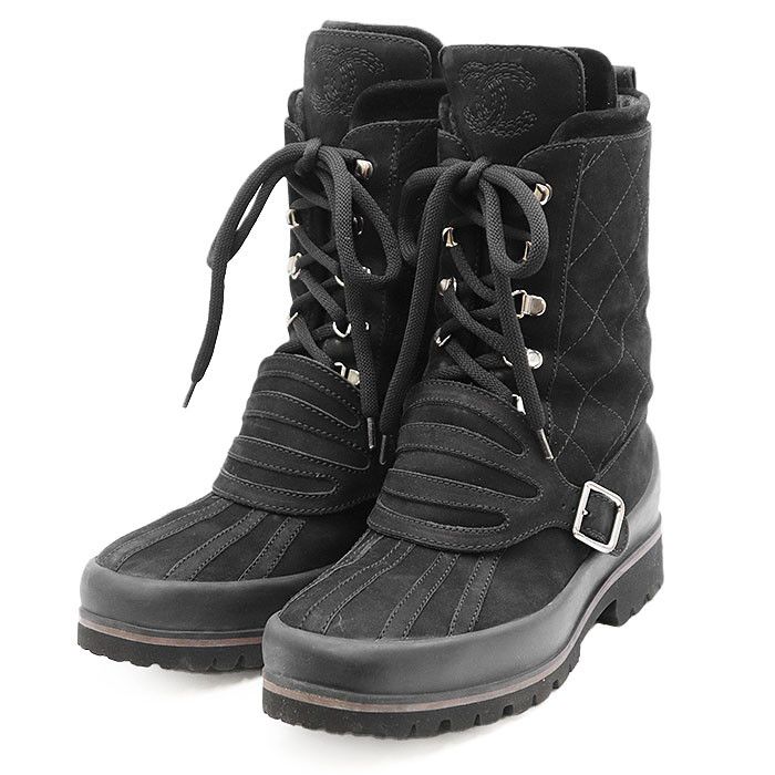Chanel Chanel Chanel Matelassé Nubuck Snow Boots Leather Shoes G28748 DUTY FREE for USA Size ONE SIZE - 1 Thumbnail