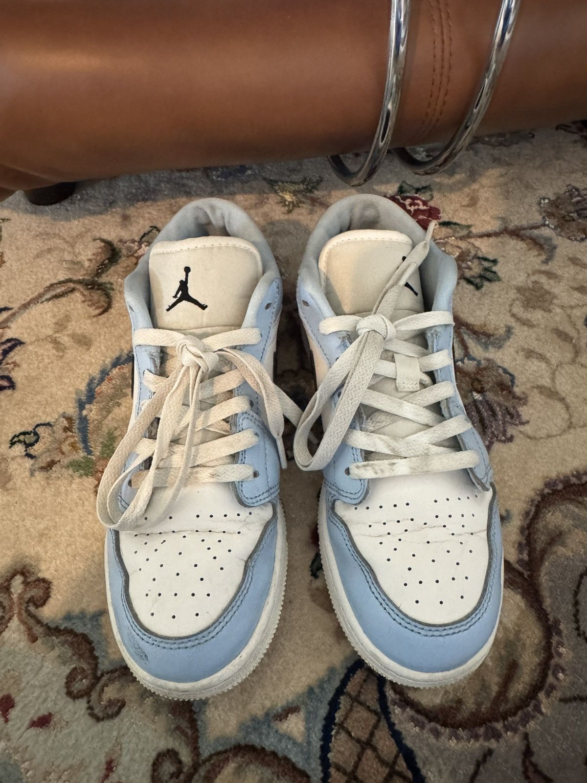 Nike Air Jordan 1 Low GS 'Ice Blue' Size US 6.5 / IT 36.5 - 3 Thumbnail
