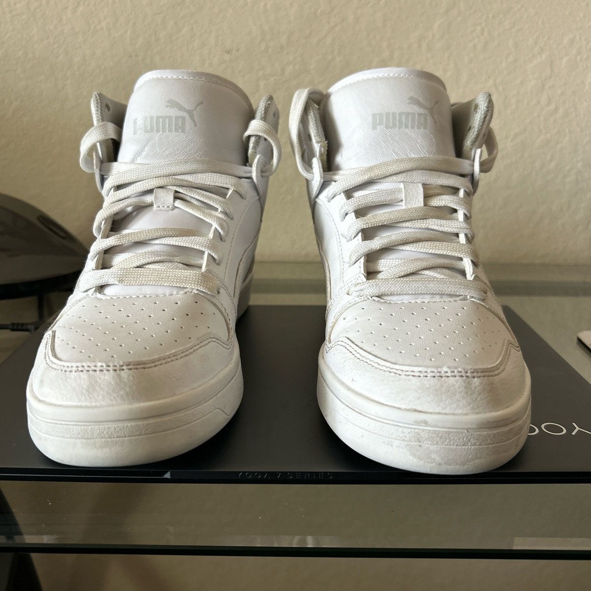 Puma White Puma High Tops Size US 6 / EU 39 - 4 Thumbnail