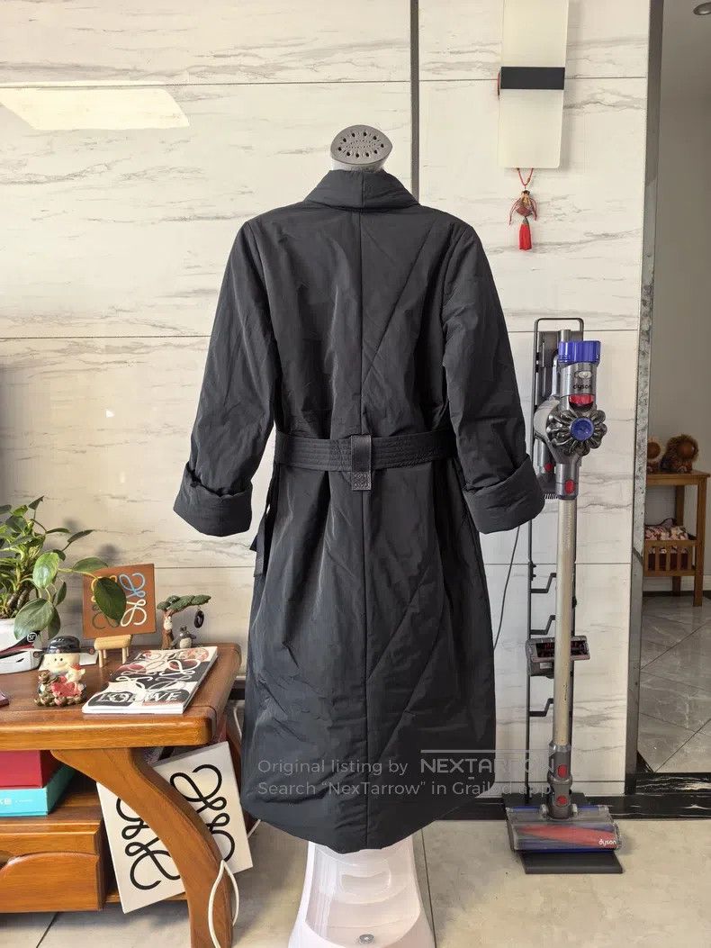 Loewe Loewe Coat Cotton Jacket with Logo on Back and Belt, Adjus Size 4XL / US 24-26 - 2 Thumbnail