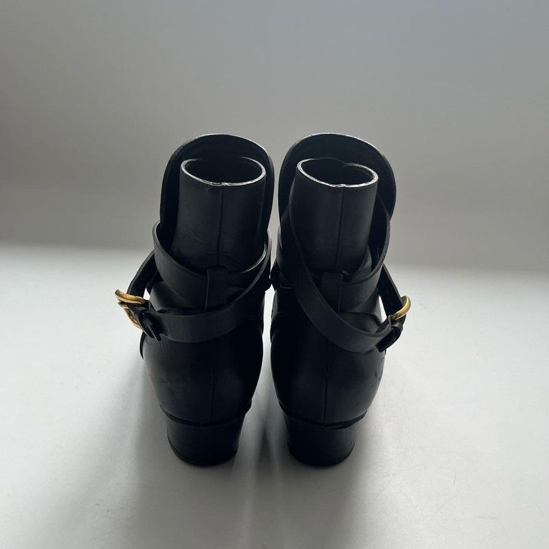 Gucci Gucci Black Leather Ankle Boots Size US 6 / EU 39 - 4 Thumbnail