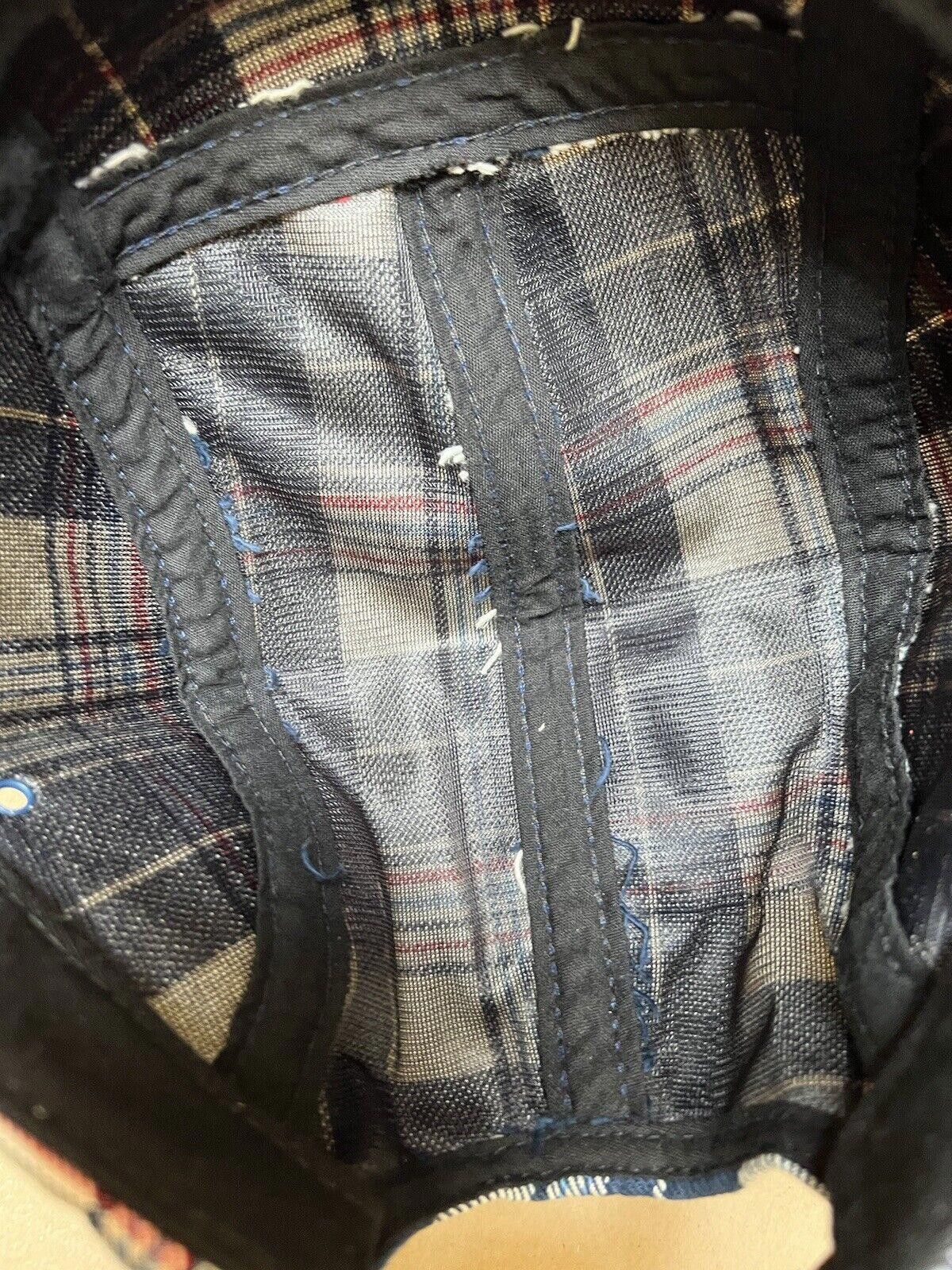 Supreme SS10 Supreme Bum Plaid 5 Panel Camp Cap Hat Navy 2010 Size ONE SIZE - 6 Thumbnail