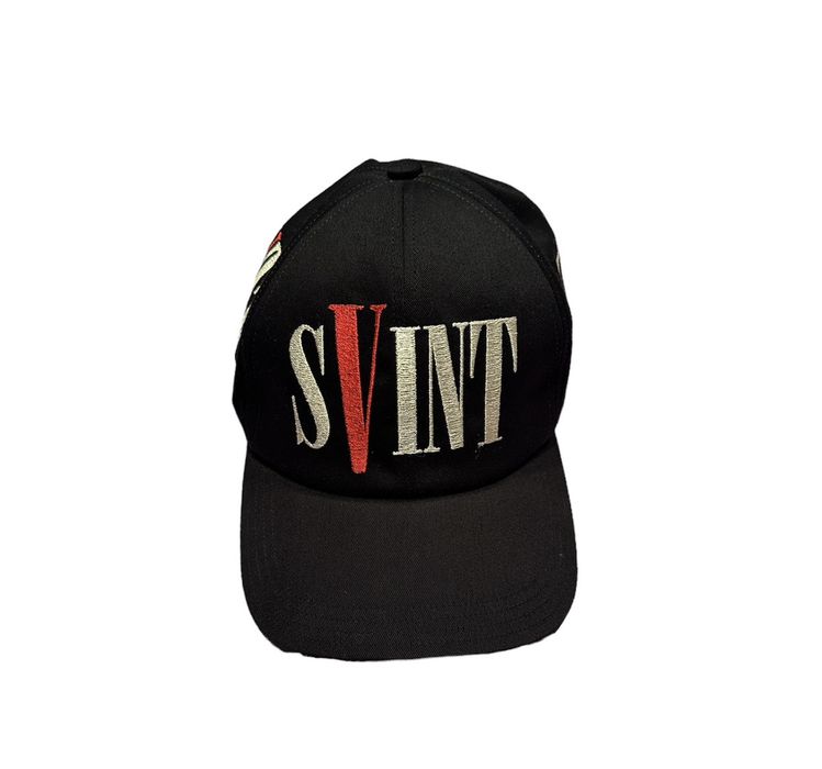 Vlone SAINT MXXXXXX VLONE slogan-embroidered cap | Grailed