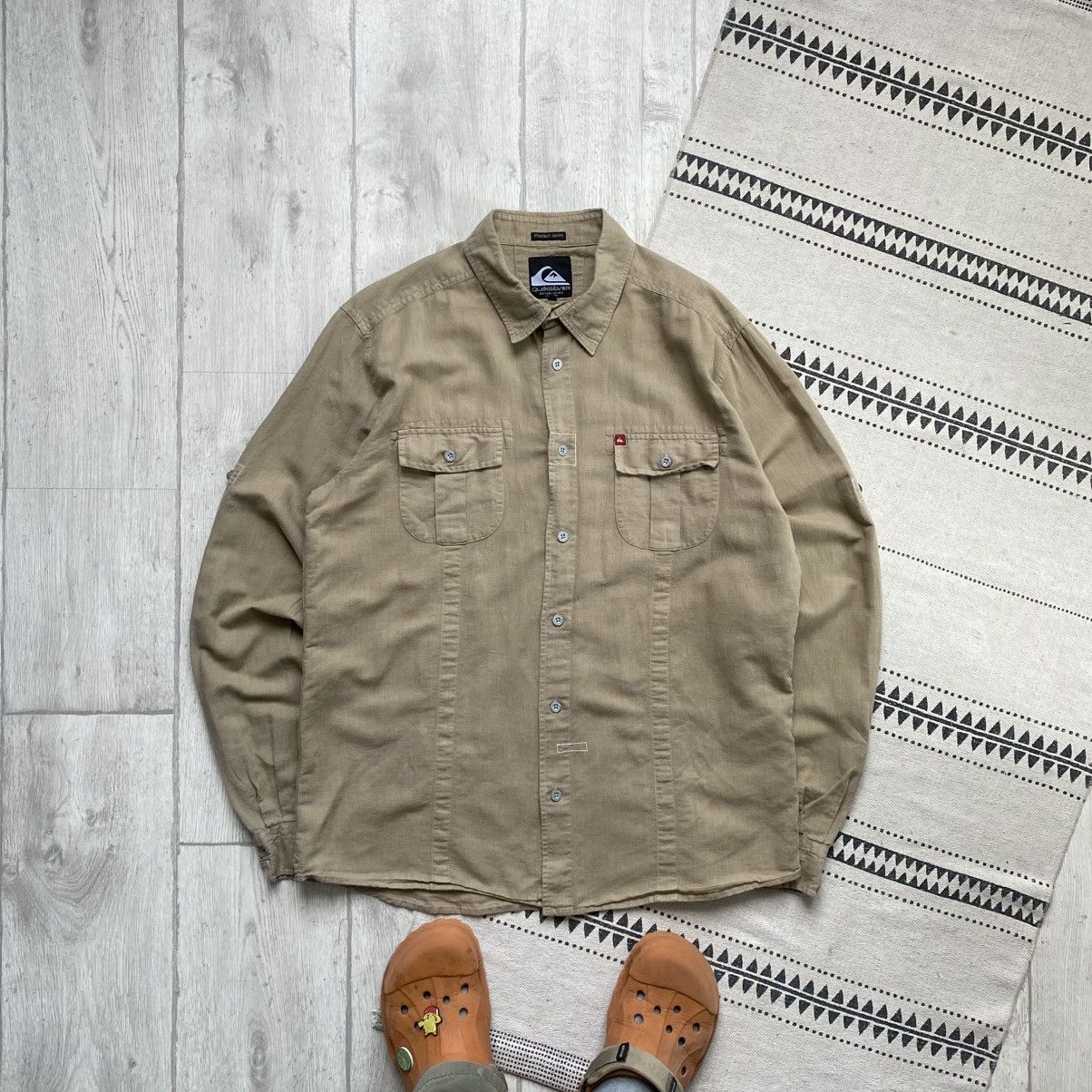 Quiksilver Premium Vintage Quiksilver Linen shirt Button Up Surf style Size US L / EU 52-54 / 3 - 1 Thumbnail