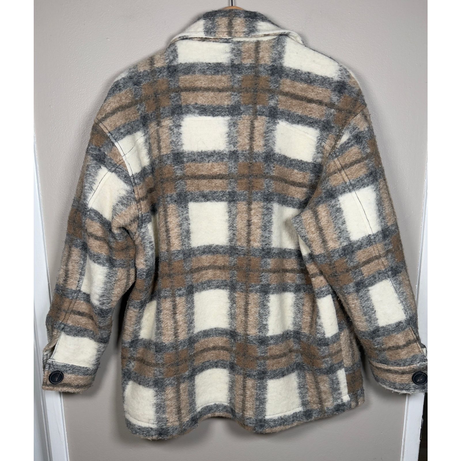 Zara NWOT Zara Wool Oversized Plaid Shacket Overshirt M Size M / US 6-8 / IT 42-44 - 4 Thumbnail