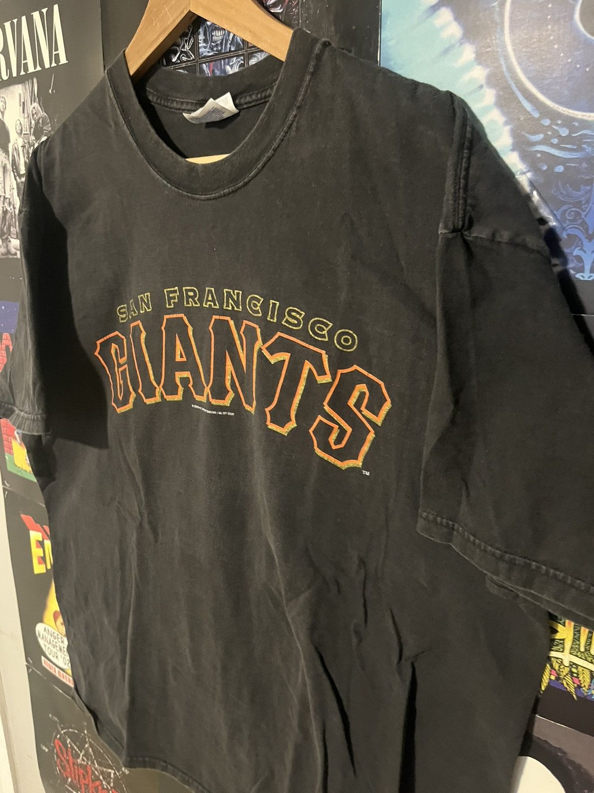 Hanes Vintage Y2K 2002 San Francisco Giants NBL baseball T-shirt Size US XL / EU 56 / 4 - 2 Thumbnail