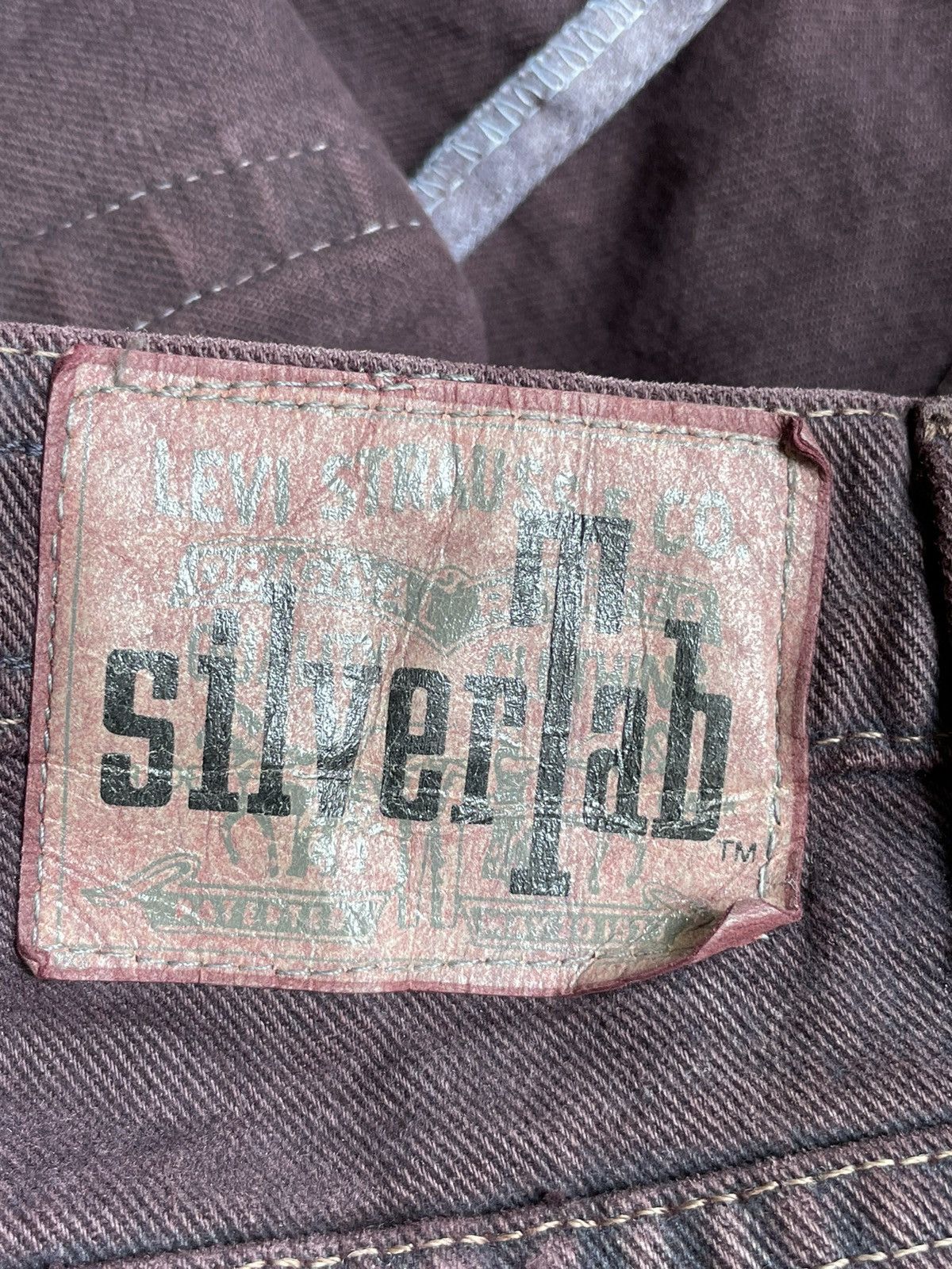 Levi's Vintage Rare 90’s Levis Silvertab Baggy Maroon Colour Size US 36 / EU 52 - 11 Thumbnail