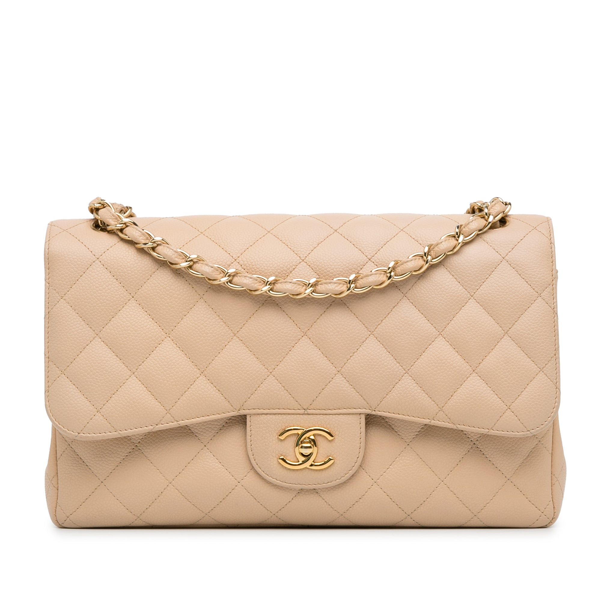 Chanel Chanel Jumbo Classic Caviar Double Flap Brown | Grailed