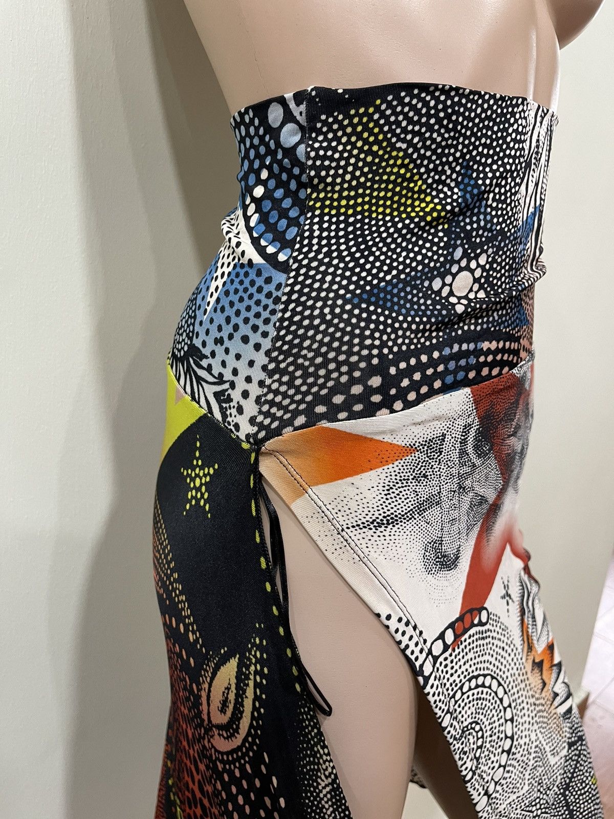 Jean Paul Gaultier Vintage 1990’s Jean Paul Gaultier Mesh Graffiti Mini Skirt Size 32" / US 10 / IT 46 - 10 Thumbnail