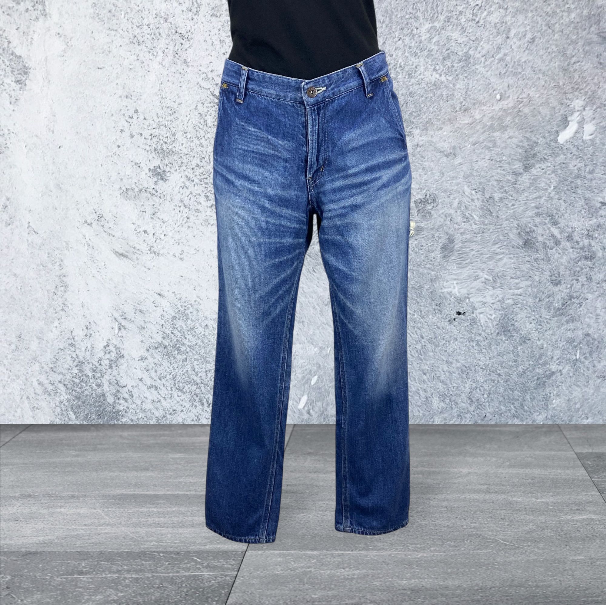 Japanese Brand Betty Smith Carpenter Pants Buckle Back Denim –Made in Japan Size 26" / US 2 / IT 38 - 2 Thumbnail