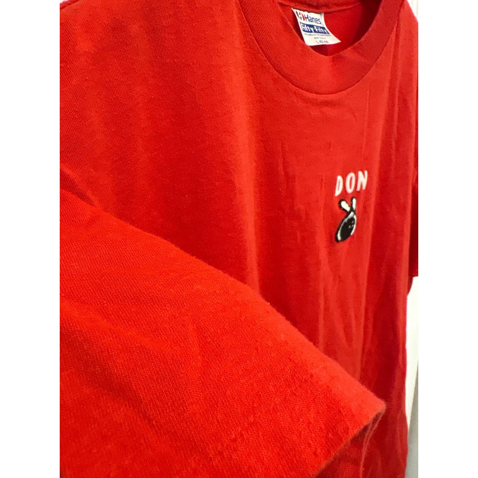 Hanes Vintage 90s Bowling Shirt "Don" Filibecks Hanes Fifty L Size US L / EU 52-54 / 3 - 3 Thumbnail