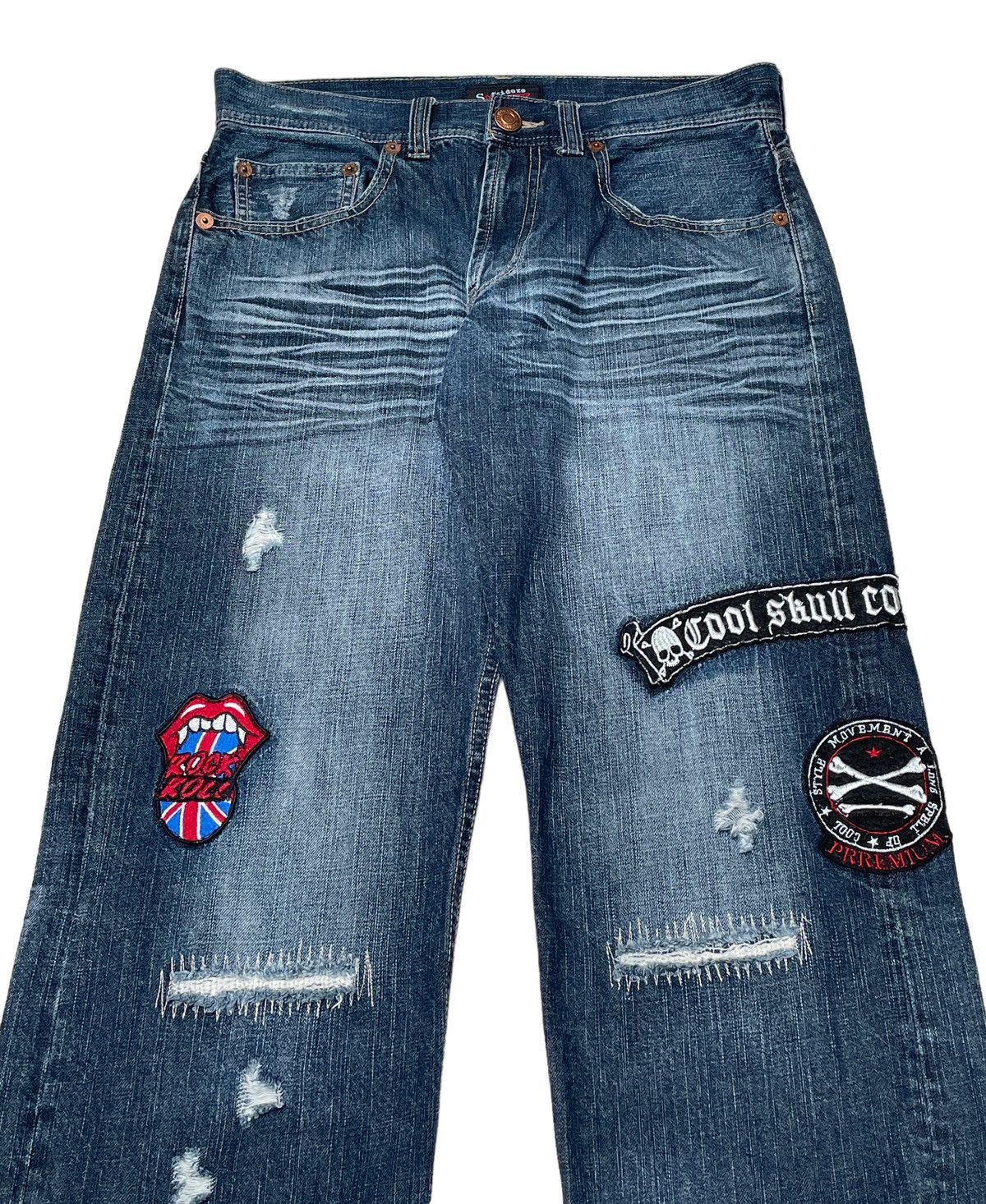 Japanese Brand × Vintage Vintage Japanese Brand Sorridere Patchwork Jeans 2000s Size US 31 - 3 Thumbnail