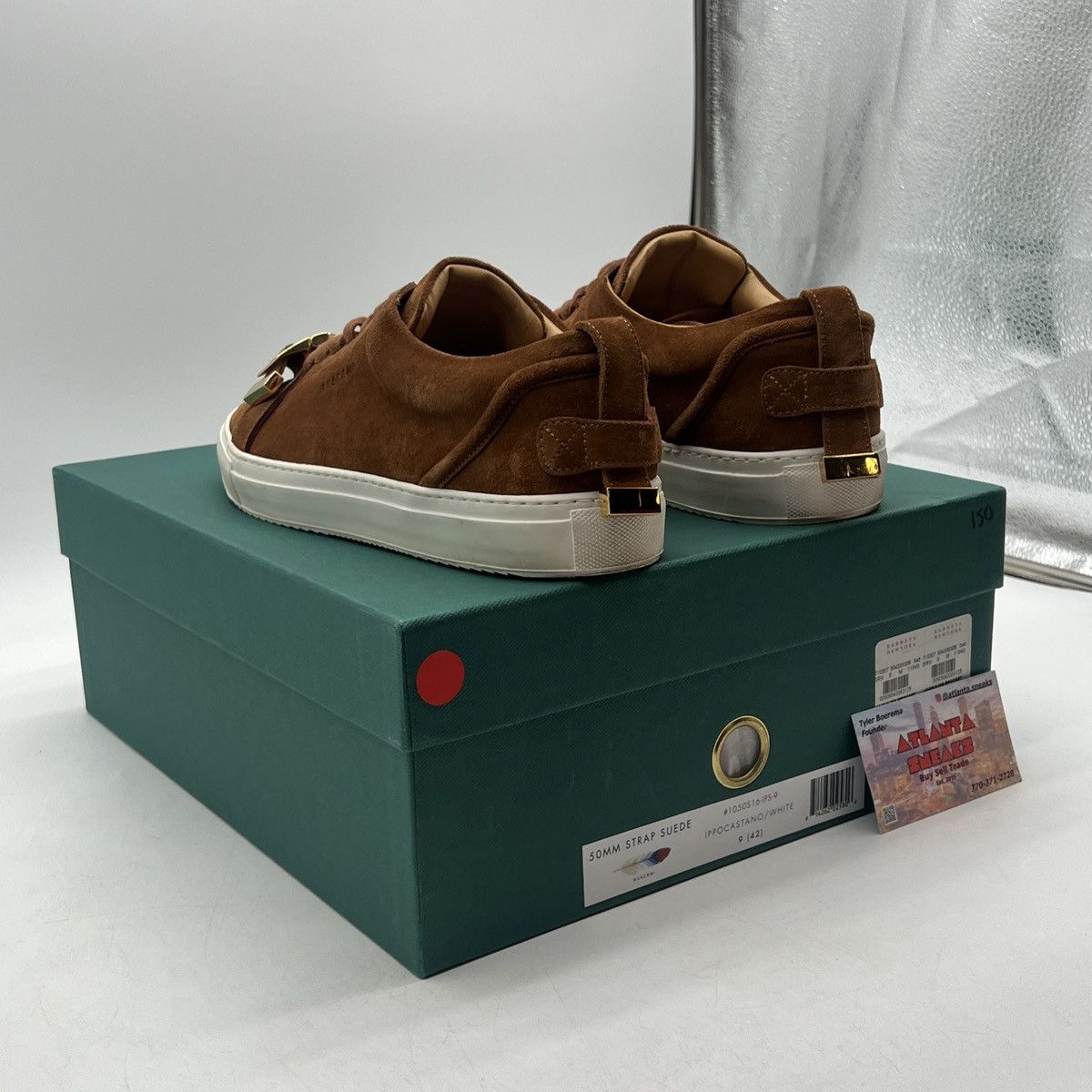 Barneys New York Buscemi Brown Suede Gold Buckle Low Size US 9 / EU 42 - 4 Thumbnail