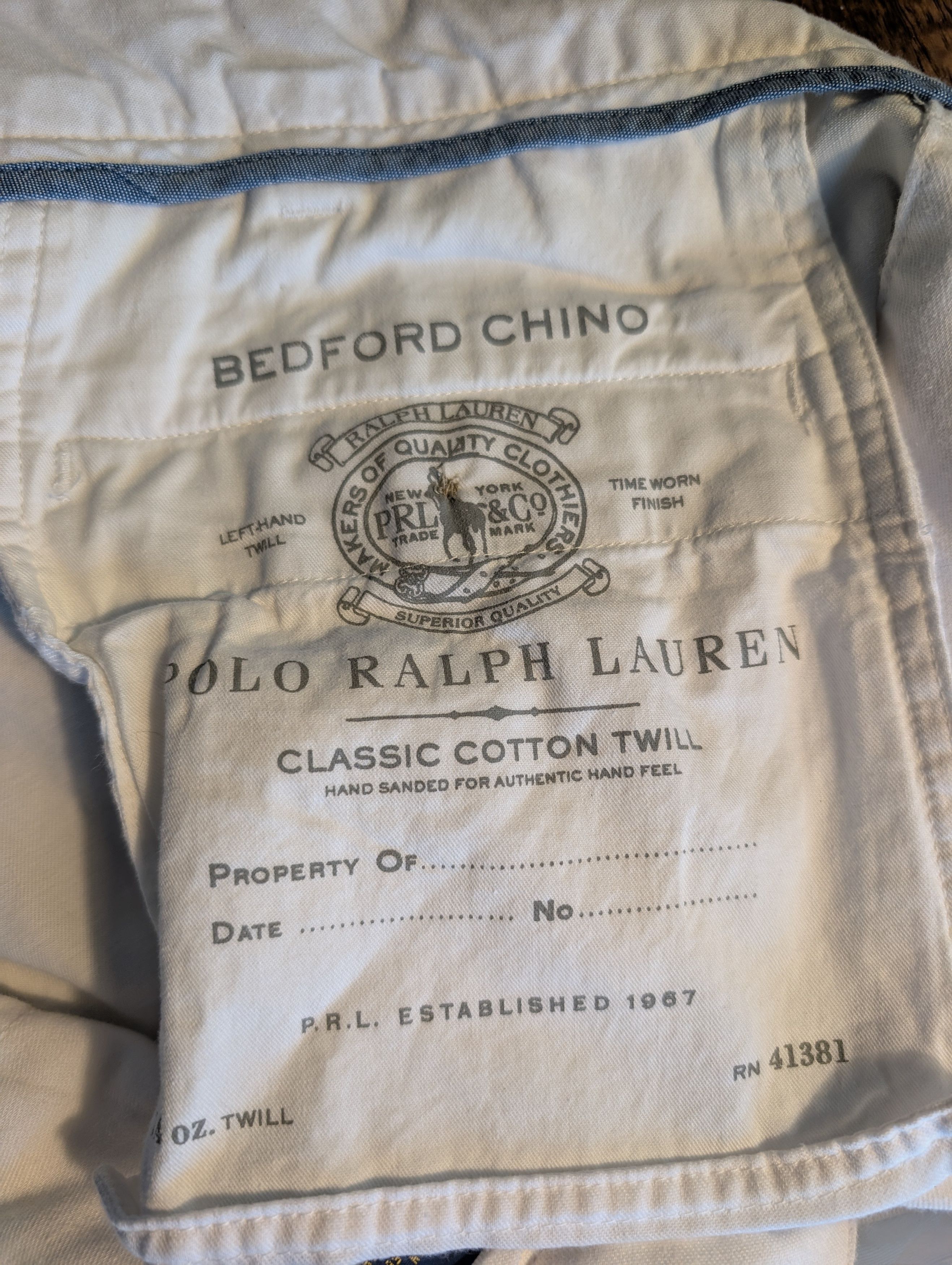 Polo Ralph Lauren Polo Ralph Lauren Men Bedford Chino Cotton Twill Slim 40-32 Size US 40 / EU 56 - 7 Thumbnail