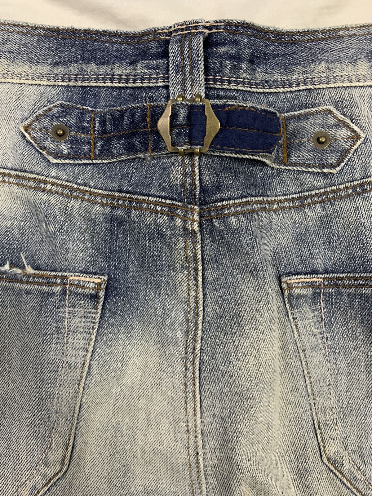 14th Addiction Japanese Brand Buckle Back Splatter Distressed Punk Jeans Size US 32 / EU 48 - 12 Thumbnail