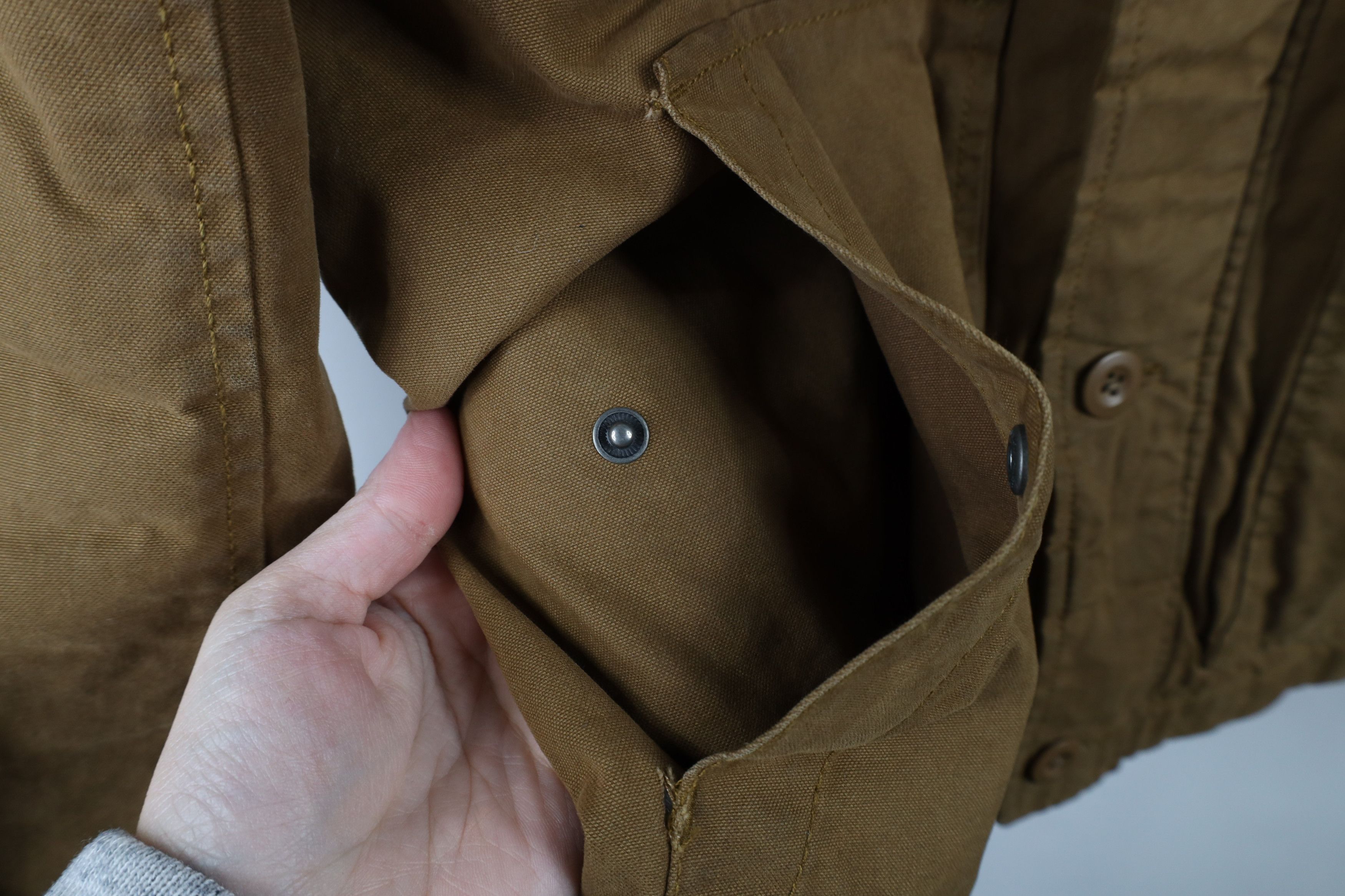 American Eagle Outfitters × Vintage Vintage American Eagle Outfitters Lined Waxed Canvas Jacket Size US S / EU 44-46 / 1 - 4 Thumbnail