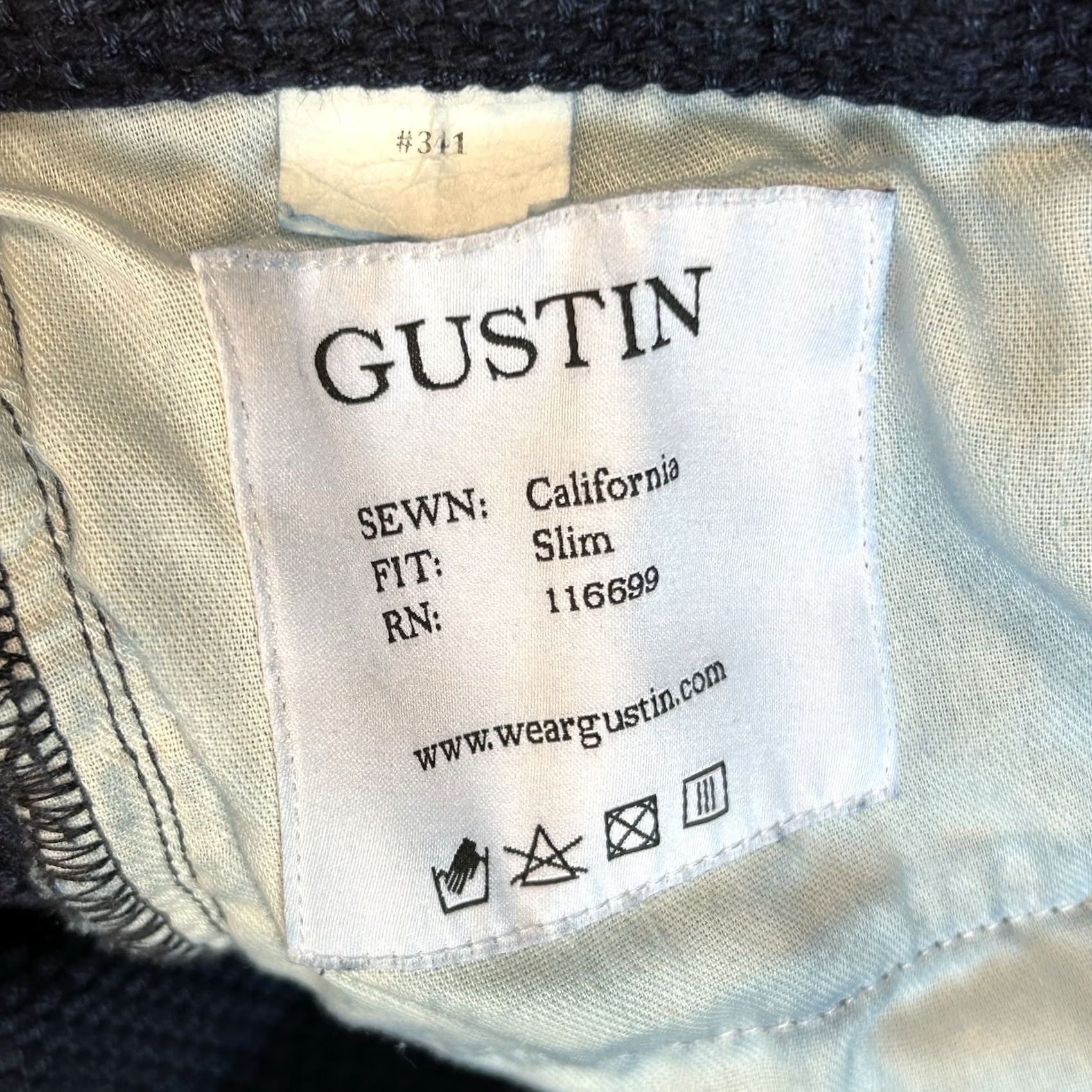 Gustin Gustin #341 Indigo Monster Sashiko 5 Pocket Pants Men 29 Blue Cotton Jean Style Straight Regular 5-Pocket Logo Button Vintage No N/A Size US 29 - 5 Thumbnail