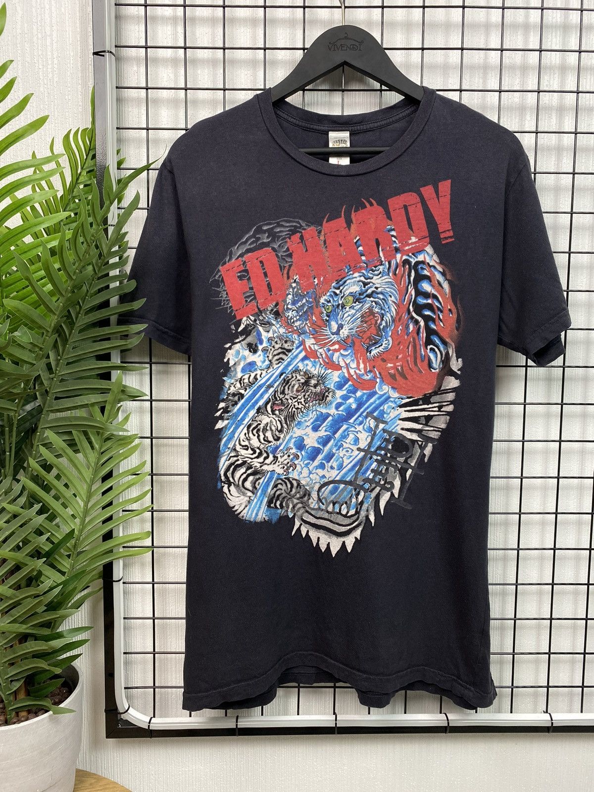 Christian Audigier × Ed Hardy × Vintage Ed Hardy Tiger Print T Shirt Christian Audigier tee Men’s L Size US L / EU 52-54 / 3 - 1 Thumbnail