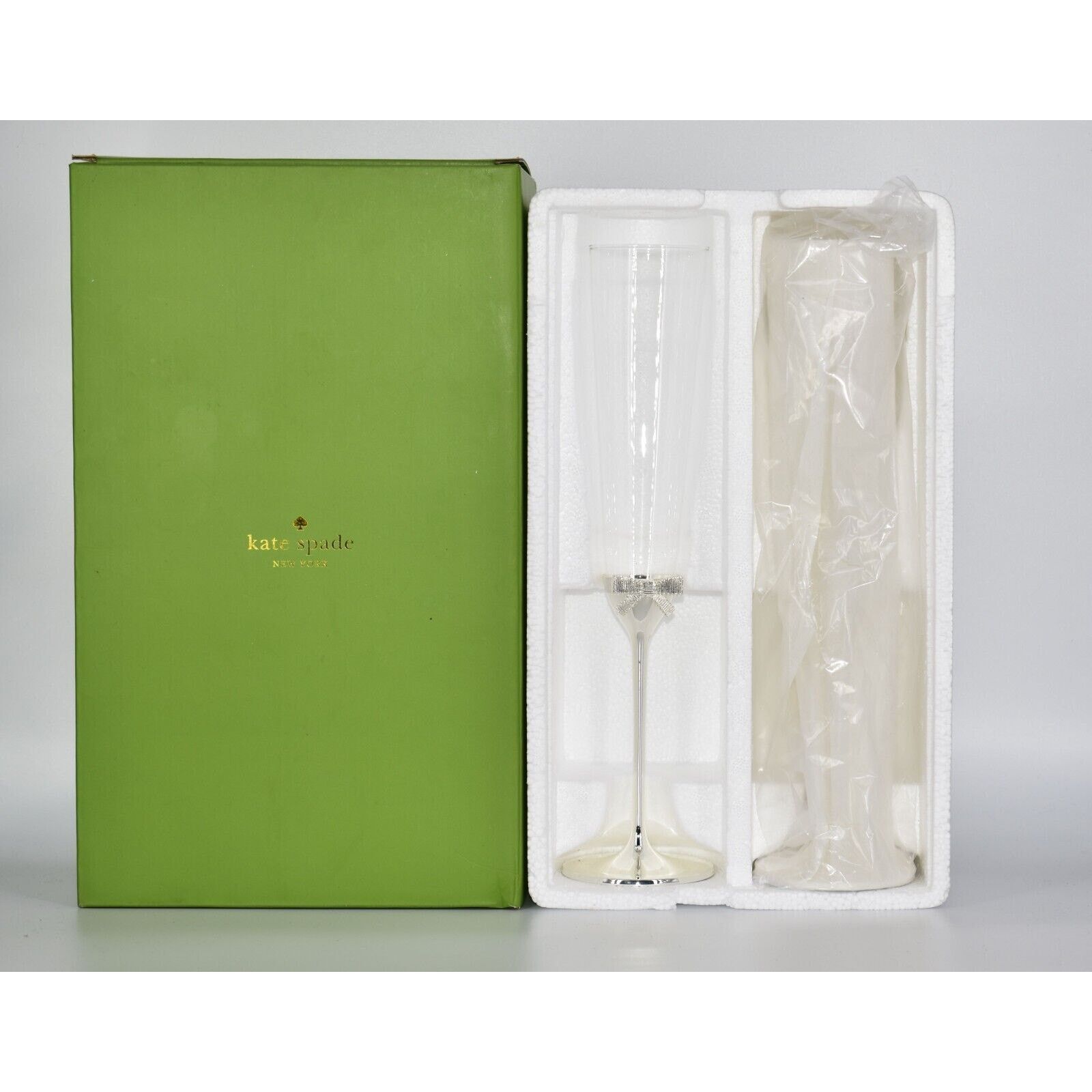 Kate Spade NIB KATE SPADE Grace Ave Silver-plated Champagne Flute Set Size ONE SIZE - 2 Thumbnail