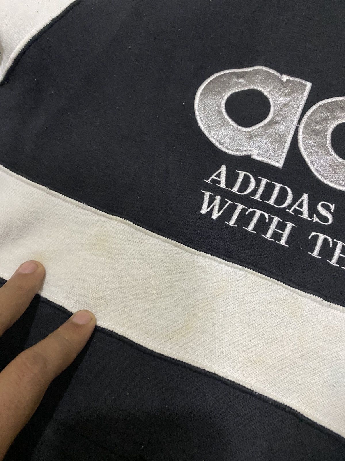 Adidas Vintage Adidas Hoodie Big Logo Pullover Sweatshirt Hoodie Size US L / EU 52-54 / 3 - 4 Thumbnail