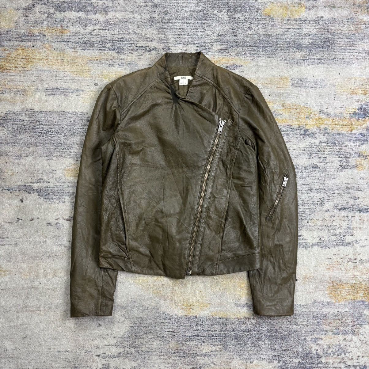 Helmut Lang Helmut lang assymetrical leather jacket Size S / US 4 / IT 40 - 1 Thumbnail