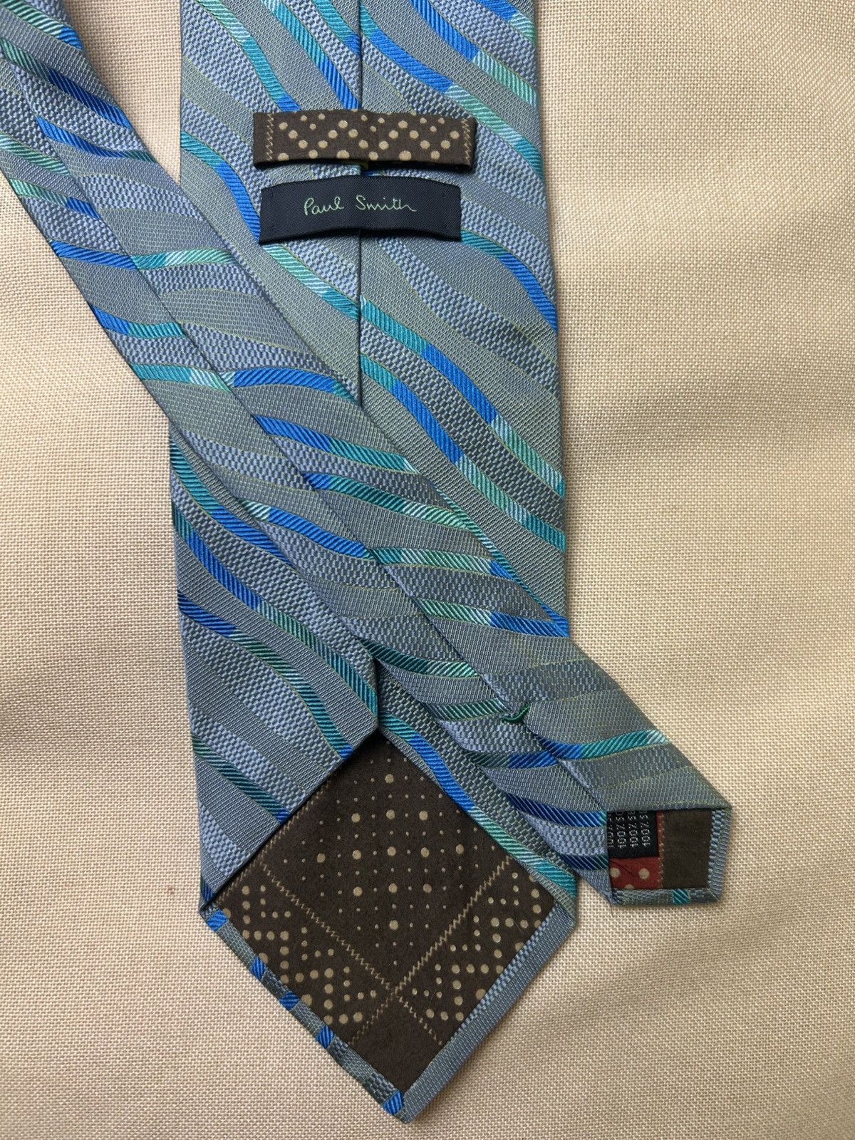 Paul Smith Paul Smith blue abstract Silk Mens Tie Size ONE SIZE - 3 Thumbnail