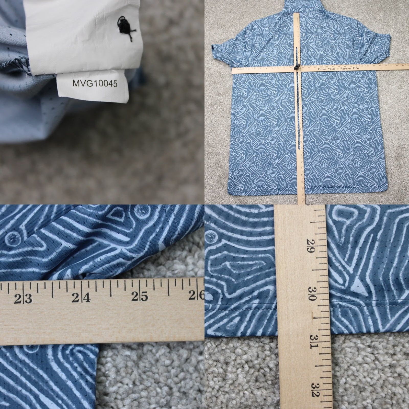 Vintage VRST Polo Shirt Mens XL Blue Geometric Golf Short Sleeve Athletic Size US XL / EU 56 / 4 - 8 Thumbnail