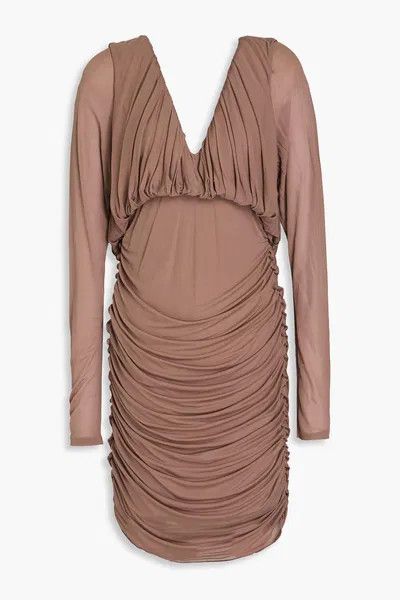 Saint Laurent Paris o1y0126 Mini Dress in Light Brown Size M / US 6-8 / IT 42-44 - 1 Thumbnail