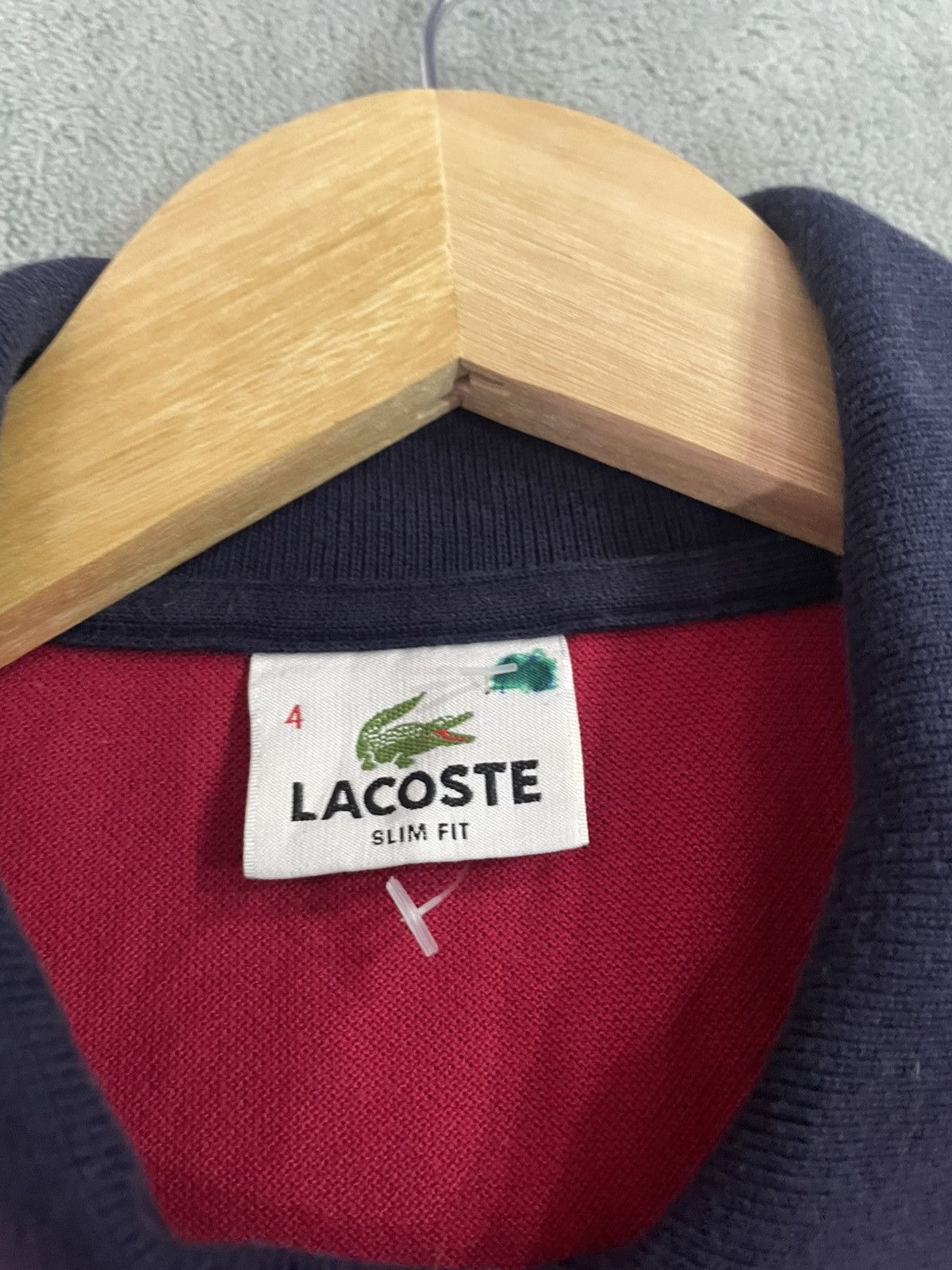 Lacoste VINTAGE BIG LOGO LACOSTE DEPUIS 1927 PARIS TSHIRT COLLAR Size US M / EU 48-50 / 2 - 8 Thumbnail