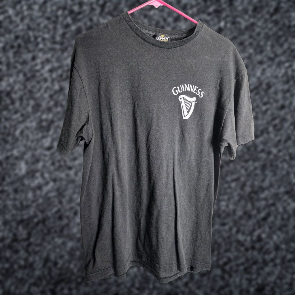 Vintage VINTAGE Guinness Beer Stout T-Shirt Black Adult L Double-Sided Retro Mens Size US L / EU 52-54 / 3 - 1 Thumbnail