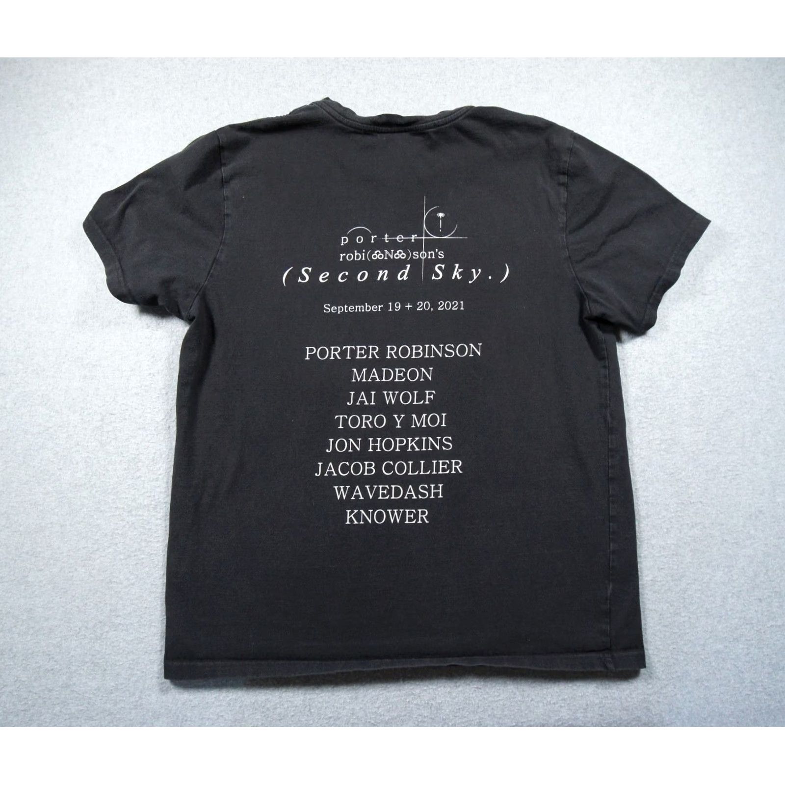 Vintage Porter Robinson Mens Medium Black Graphic Tee Second Sky EDM Shirt Size US M / EU 48-50 / 2 - 5 Thumbnail