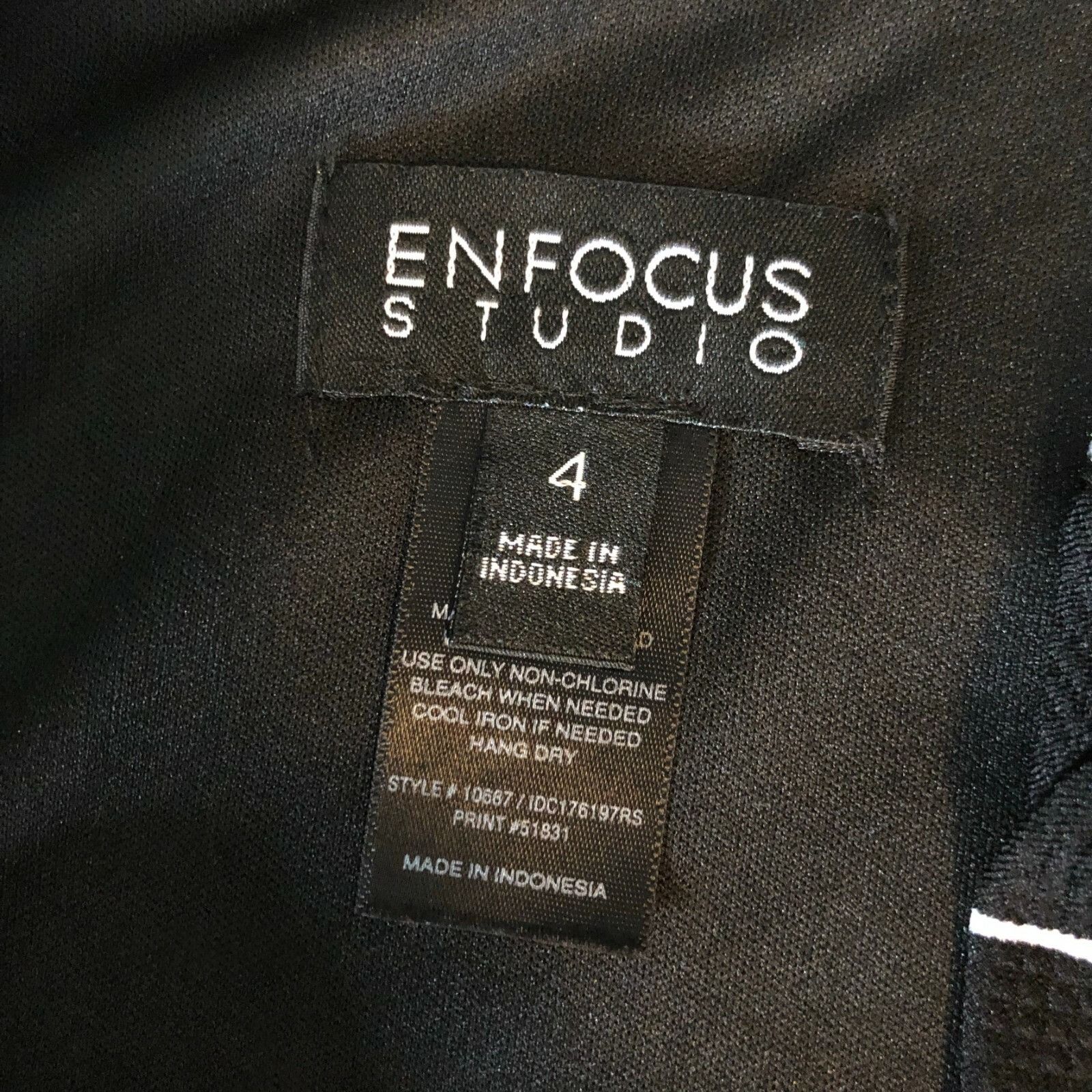 Other Enfocus Studio Sheath Dress Pleated Sleeveless Floral Black Size S / US 4 / IT 40 - 3 Thumbnail