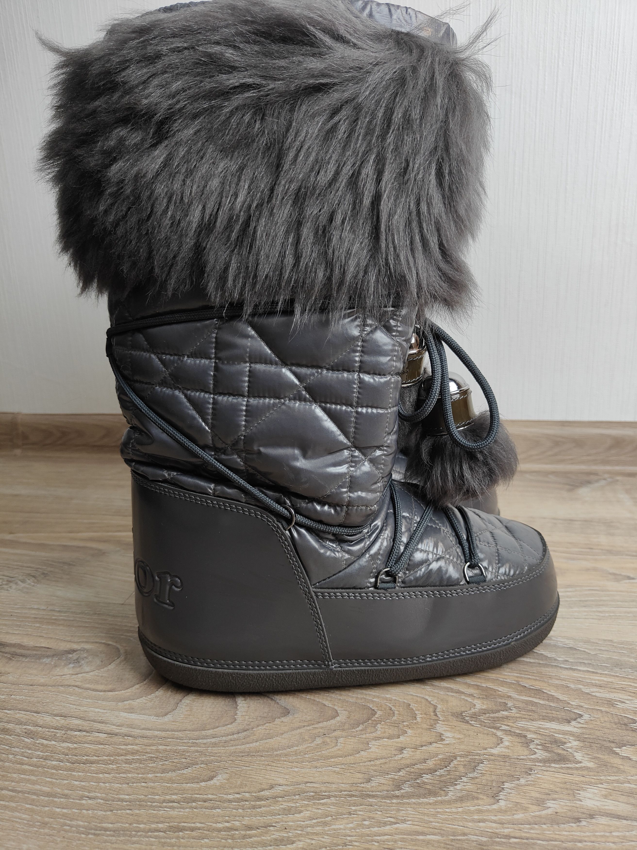Dior Y2K Dior by John Galliano Fur Quilted Snow Boots Size US 9 / IT 39 - 8 Thumbnail