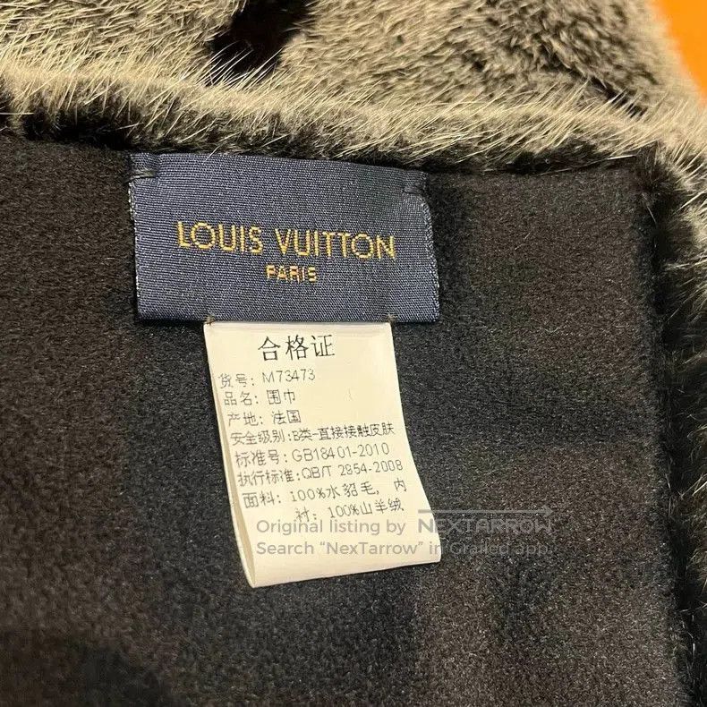 Louis Vuitton Louis Vuitton's latest gray mink fur full print logo scarf. Size ONE SIZE - 4 Thumbnail