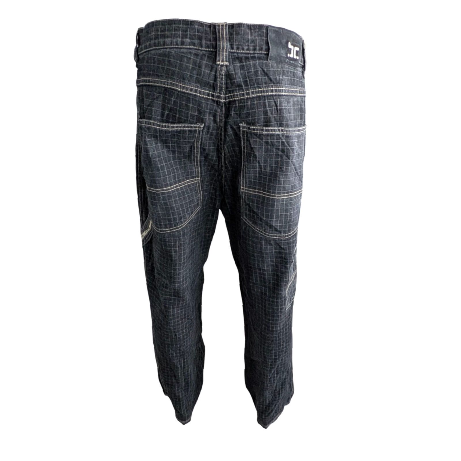 Denime Barcode Grid Jeans W34 L32 Black Denim Jeans Men 5-Pocket Zip Fly BarCode Grid Brand Denim 34x32 Black 100% Cotton XS? Size US 34 / EU 50 - 3 Thumbnail