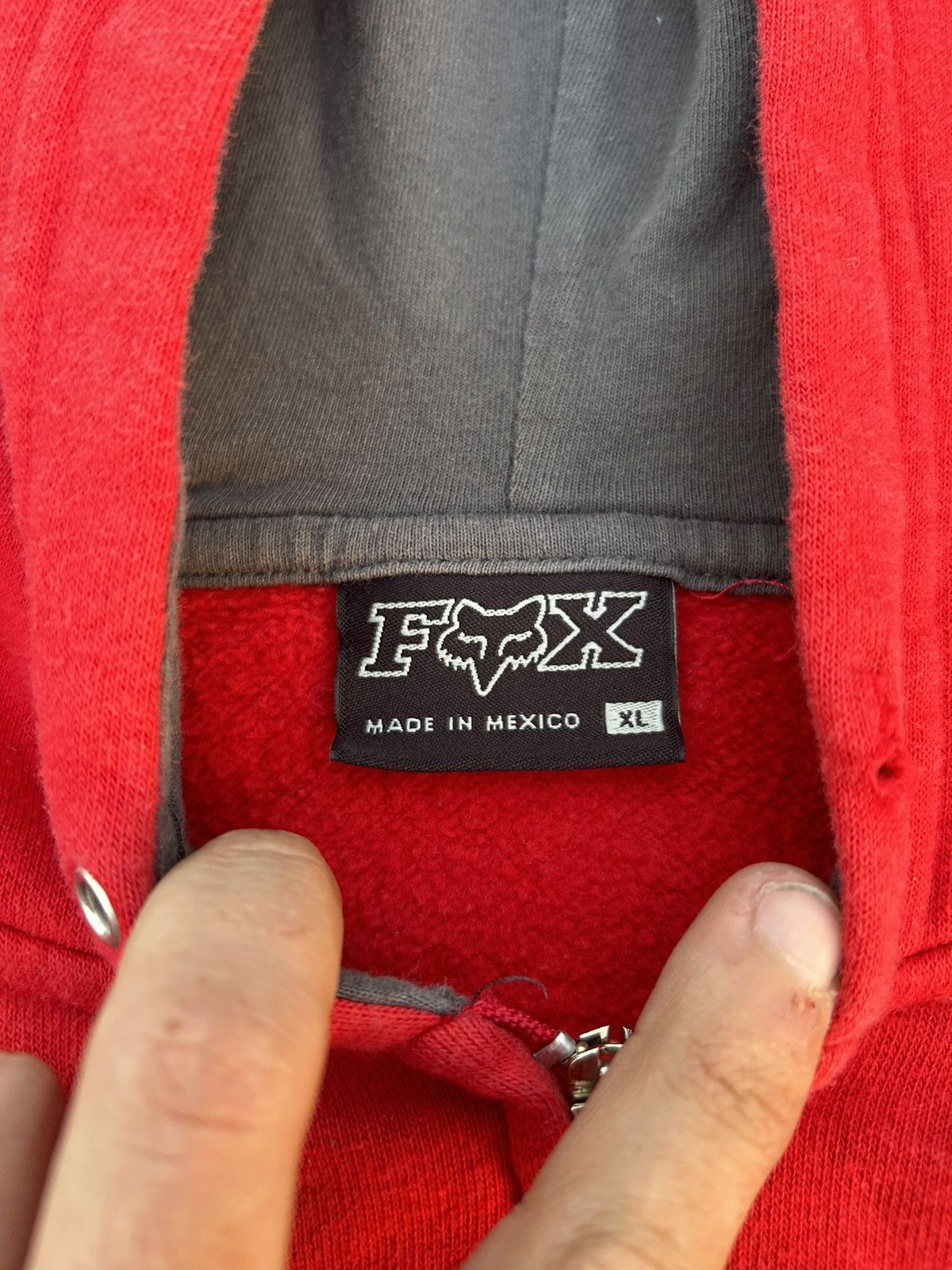 Fox Racing × Vintage Y2K Fox Racing Zip up Hoodie Size US L / EU 52-54 / 3 - 2 Thumbnail