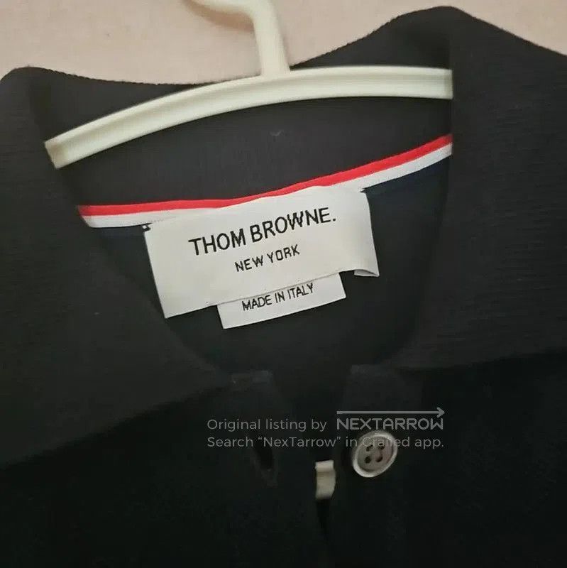 Thom Browne Thom Browne Navy Cotton Short Dress for Women . Size L / US 10 / IT 46 - 3 Thumbnail