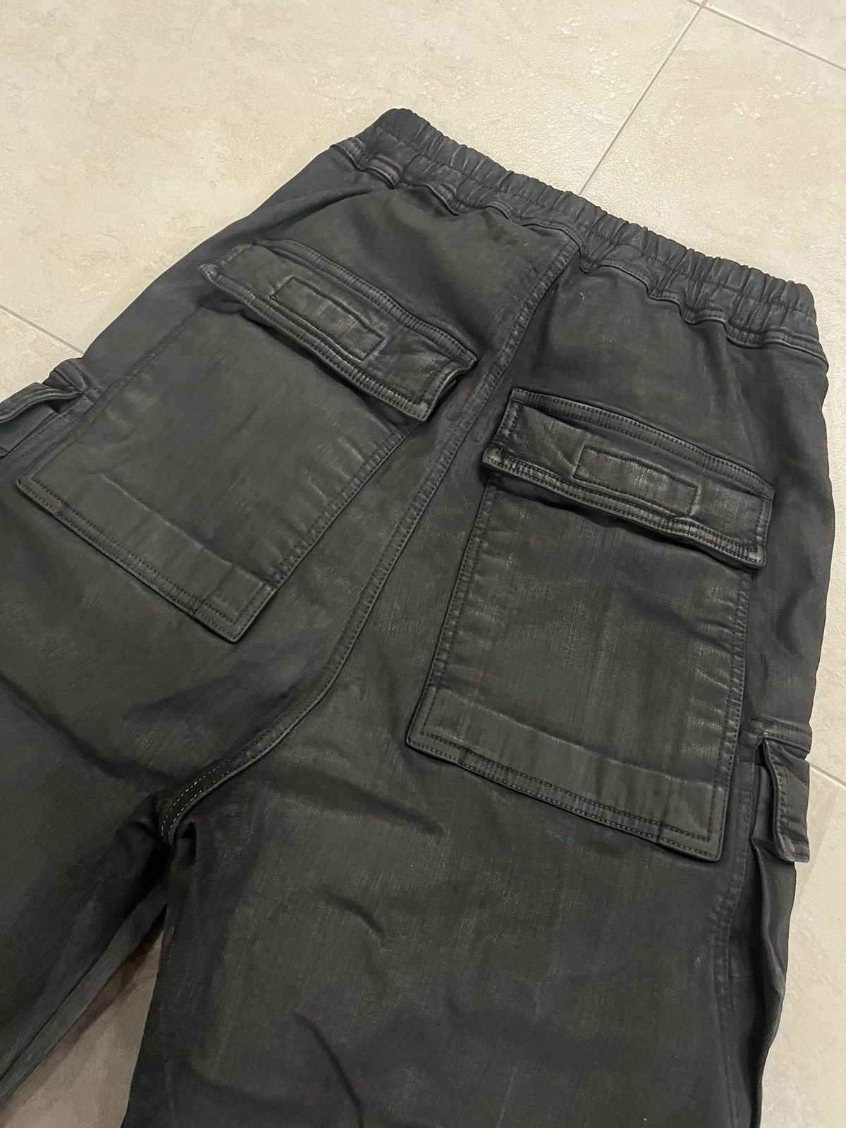 Rick Owens Drkshdw Rick Owens Double Cargo Jumbo Belas (Black Wax) Size US 30 / EU 46 - 8 Thumbnail