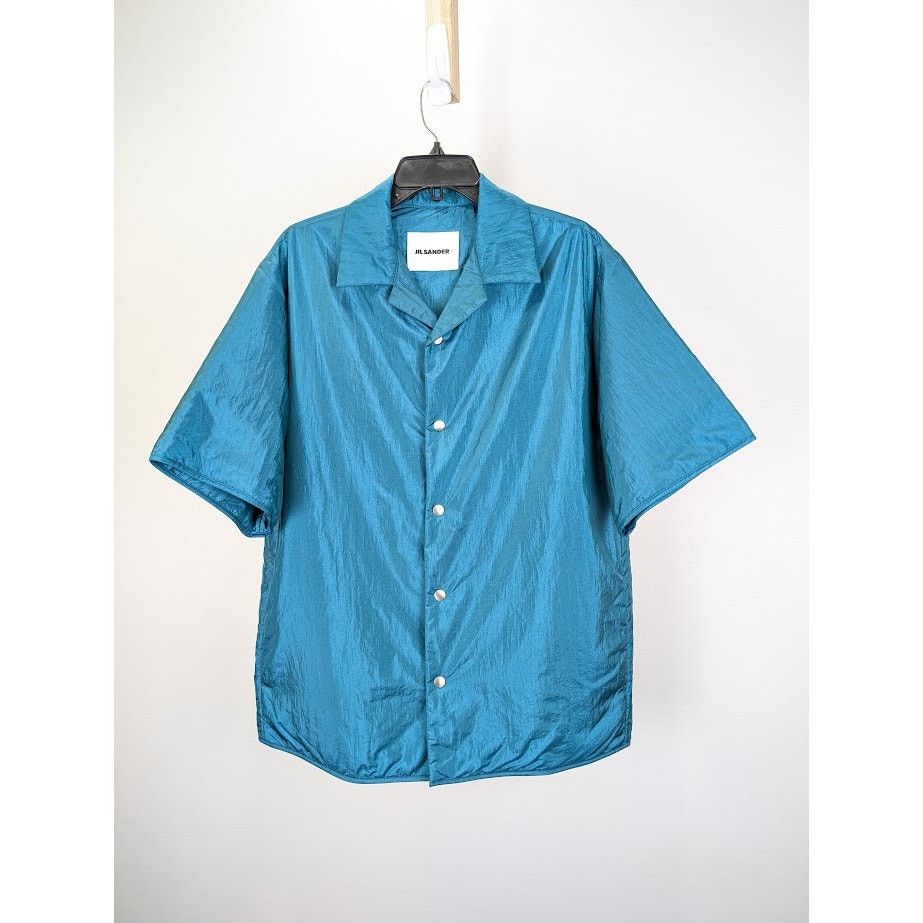 Jil Sander o1rshd1 CC20 Short Sleeve Shirt in Blue Size US M / EU 48-50 / 2 - 1 Thumbnail