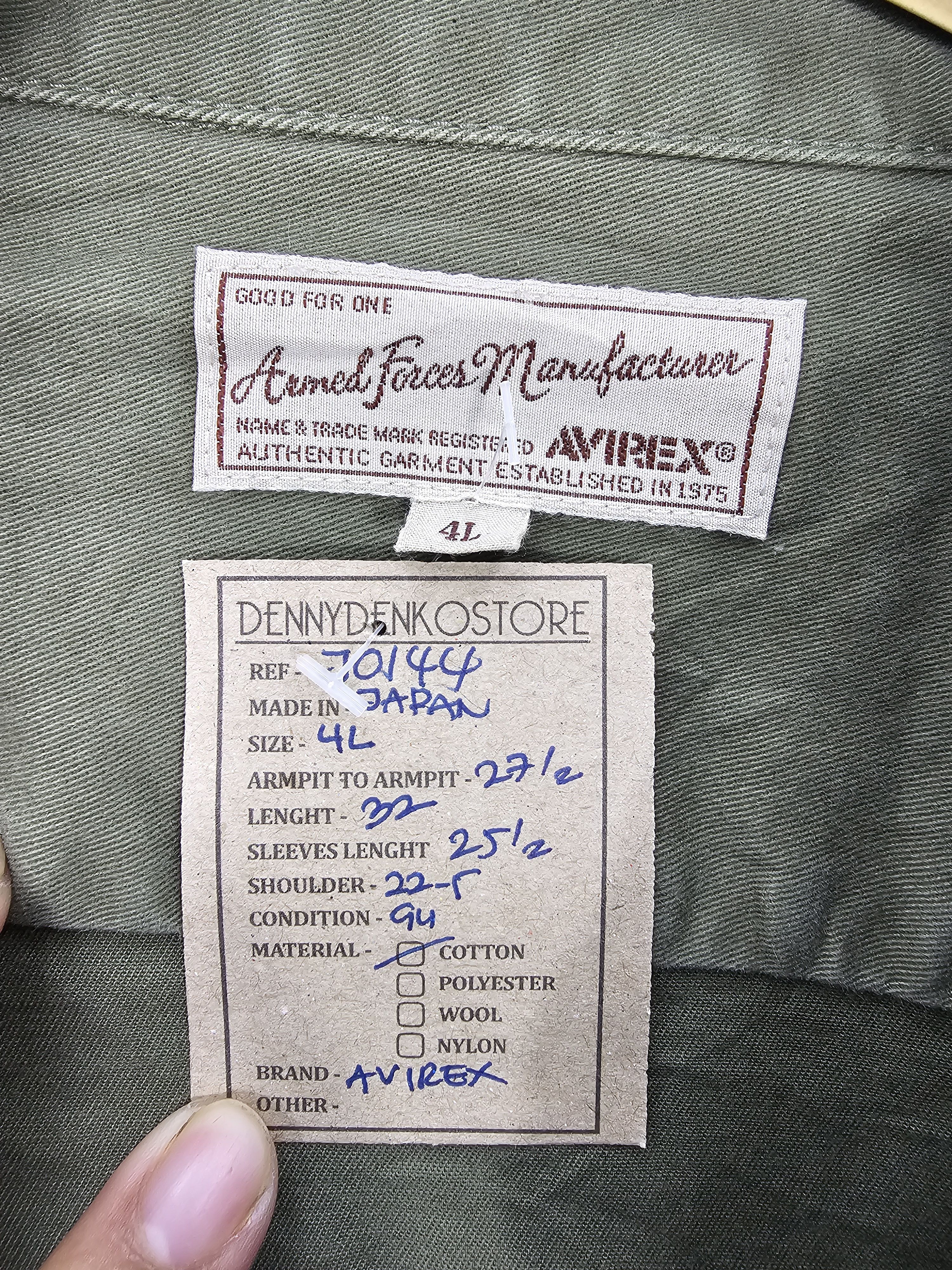 Avirex AVIREX Cordura US Army Combat Tactical Big Size Jacket J0144 Size US XXL / EU 58 / 5 - 11 Thumbnail