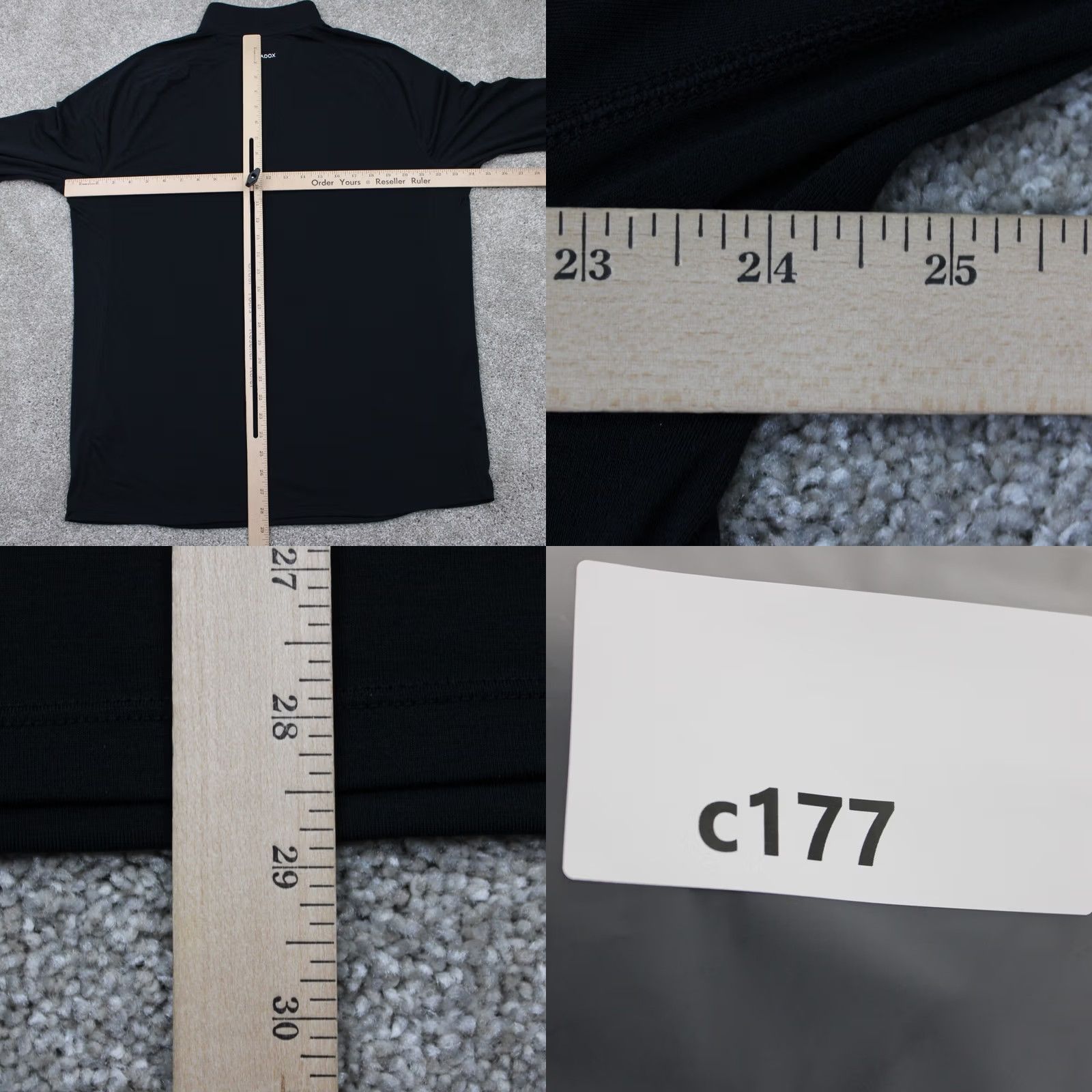 Vintage Paradox Sweatshirt Mens XL Black 1/4 Zip Poly/Merino Wool L/S Stretch Shirt Size US XL / EU 56 / 4 - 9 Thumbnail