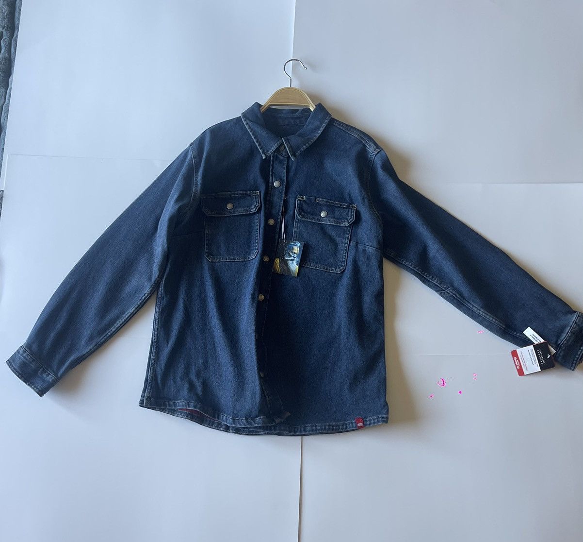 Dickies Graceful Faith Denim Jacket - Unique Artistic Design XL Size US XL / EU 56 / 4 - 2 Thumbnail