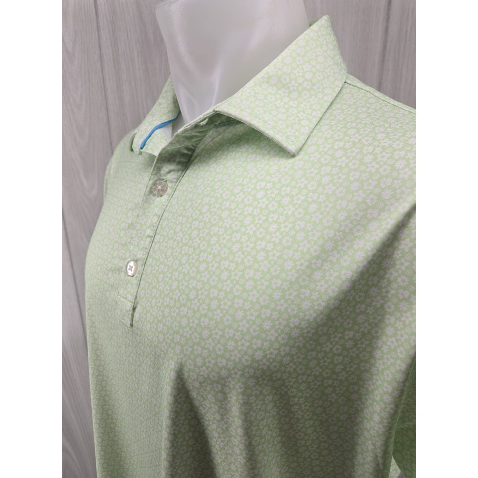 Footjoy FootJoy Polo Men’s Large Green Floral Geometric 1965 BTCC Logo Shirt Size US L / EU 52-54 / 3 - 5 Thumbnail
