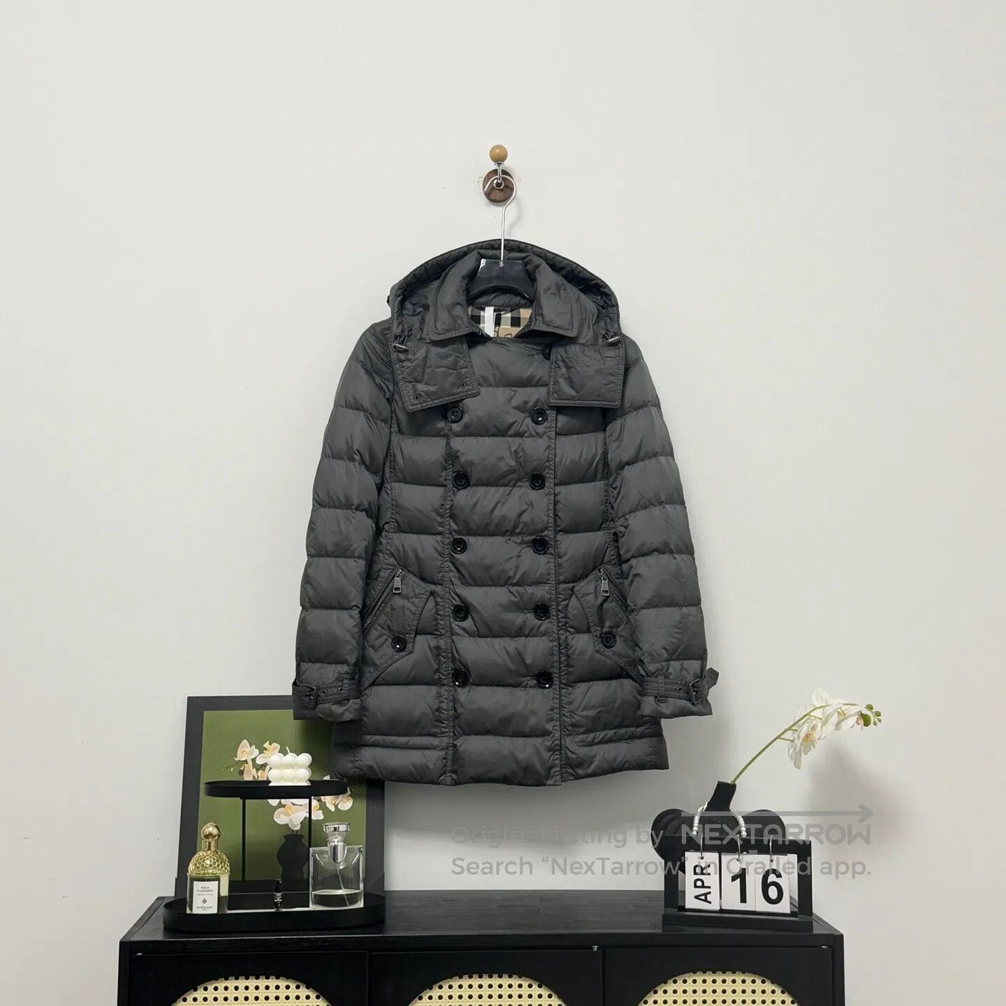 Burberry Burberry Grey Lined Plaid Puffer Jacket| Size XS / US 0-2 / IT 36-38 - 1 Thumbnail