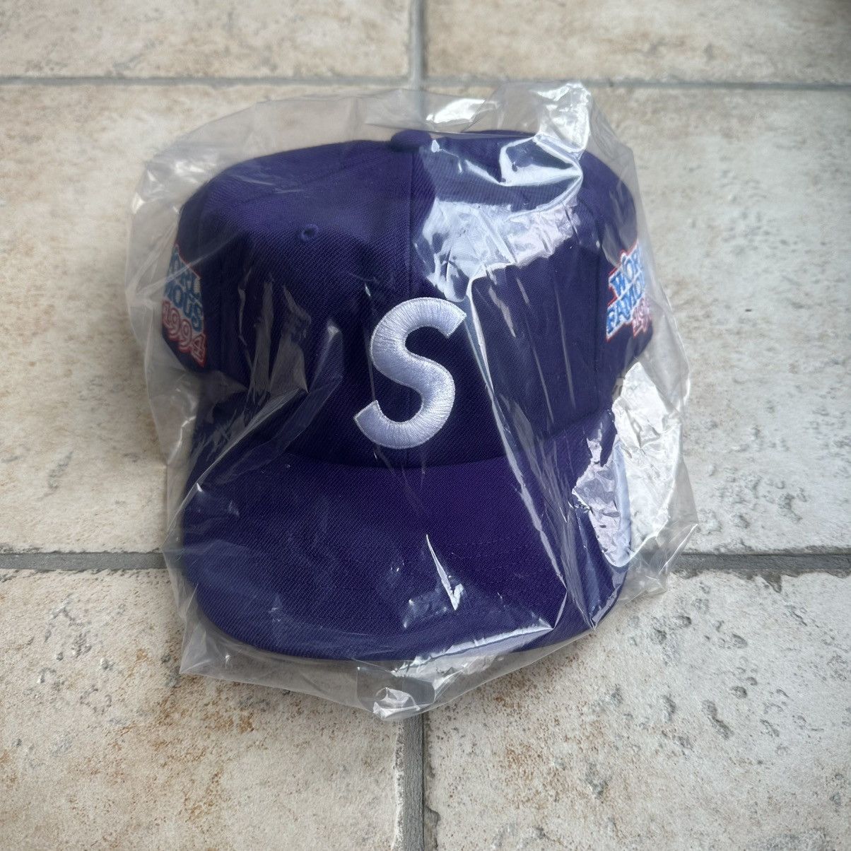 Supreme Supreme world famous s logo 6 panel black and red | Grailed