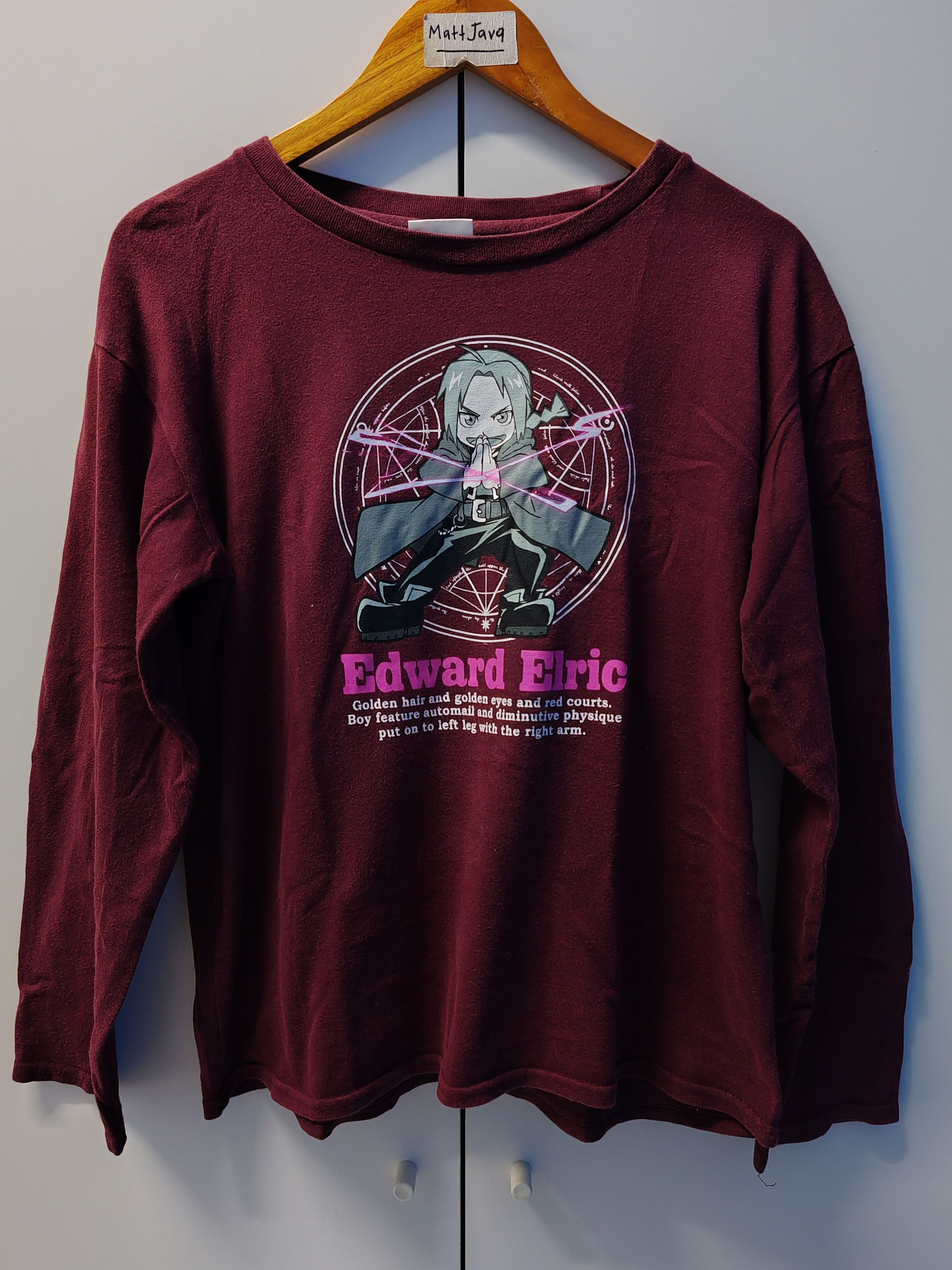 Anime Fullmetal Alchemist Japan Anime Long Sleeve Akira Eva Size US M / EU 48-50 / 2 - 1 Thumbnail