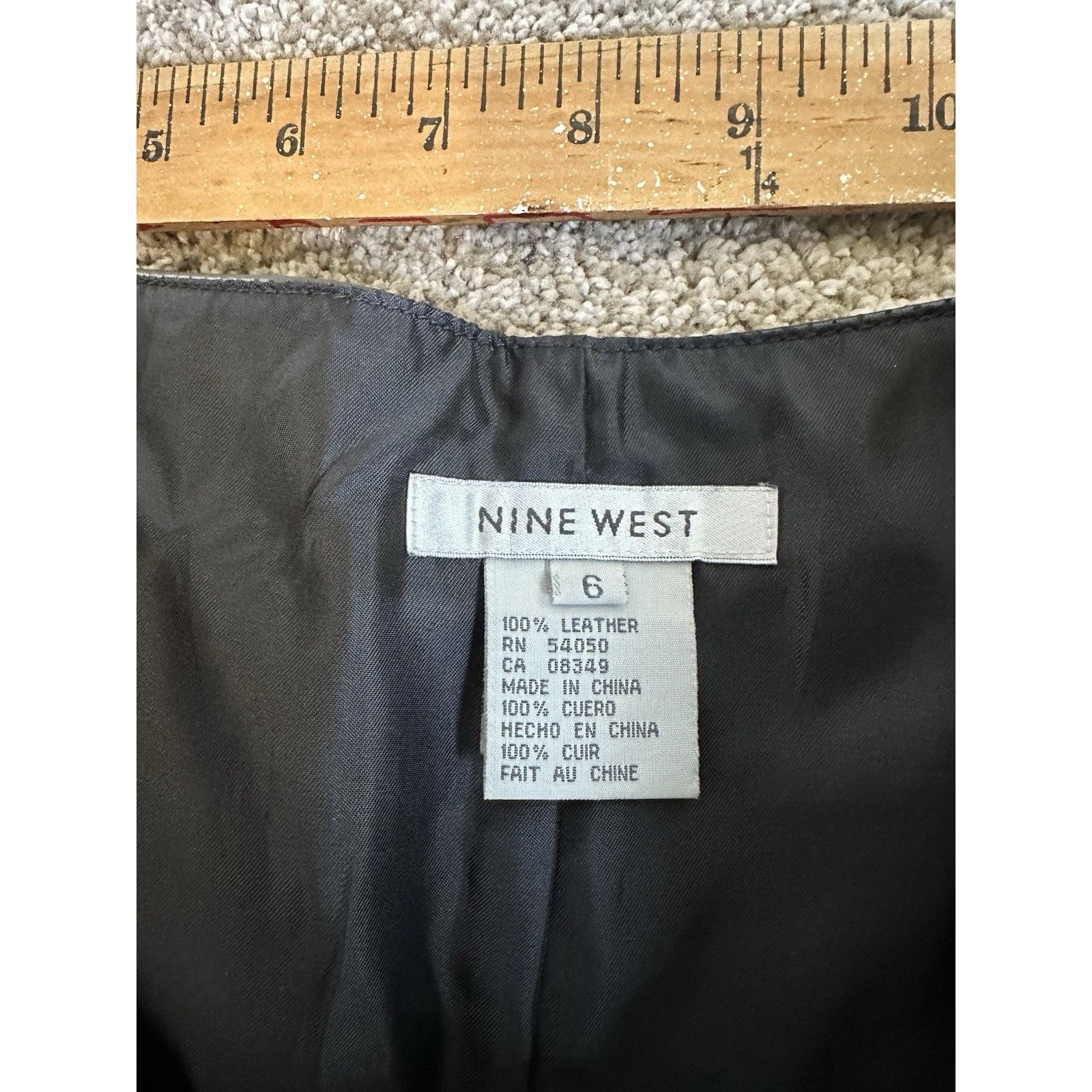 Nine West Nine West Black 100% Genuine Leather Pants Women’s Size 6 Size 28" / US 6 / IT 42 - 6 Thumbnail