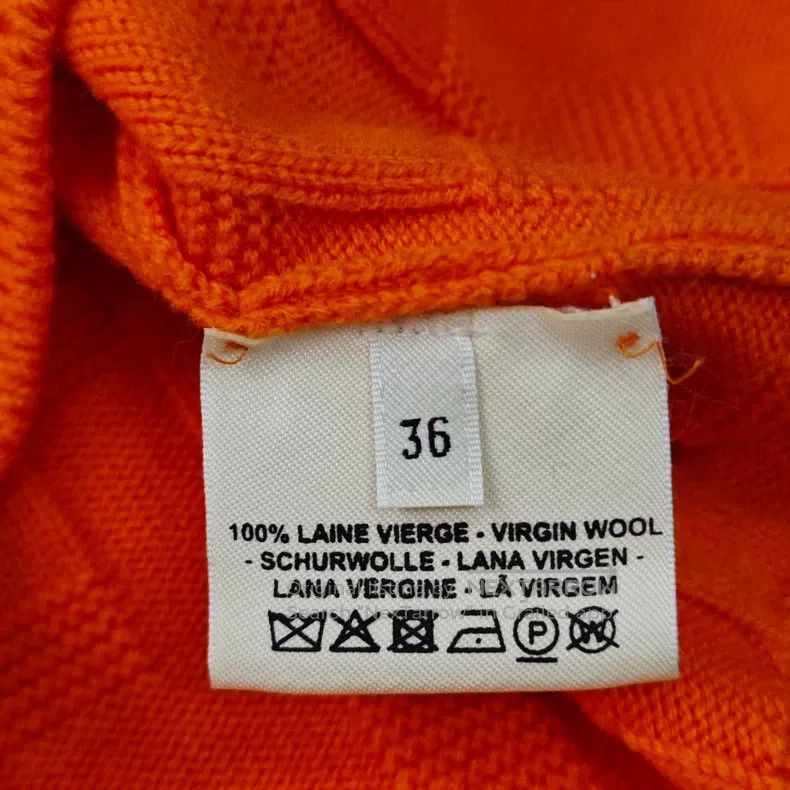 Hermes Hermes Orange Full H Woolen Sweater Size XS / US 0-2 / IT 36-38 - 6 Thumbnail