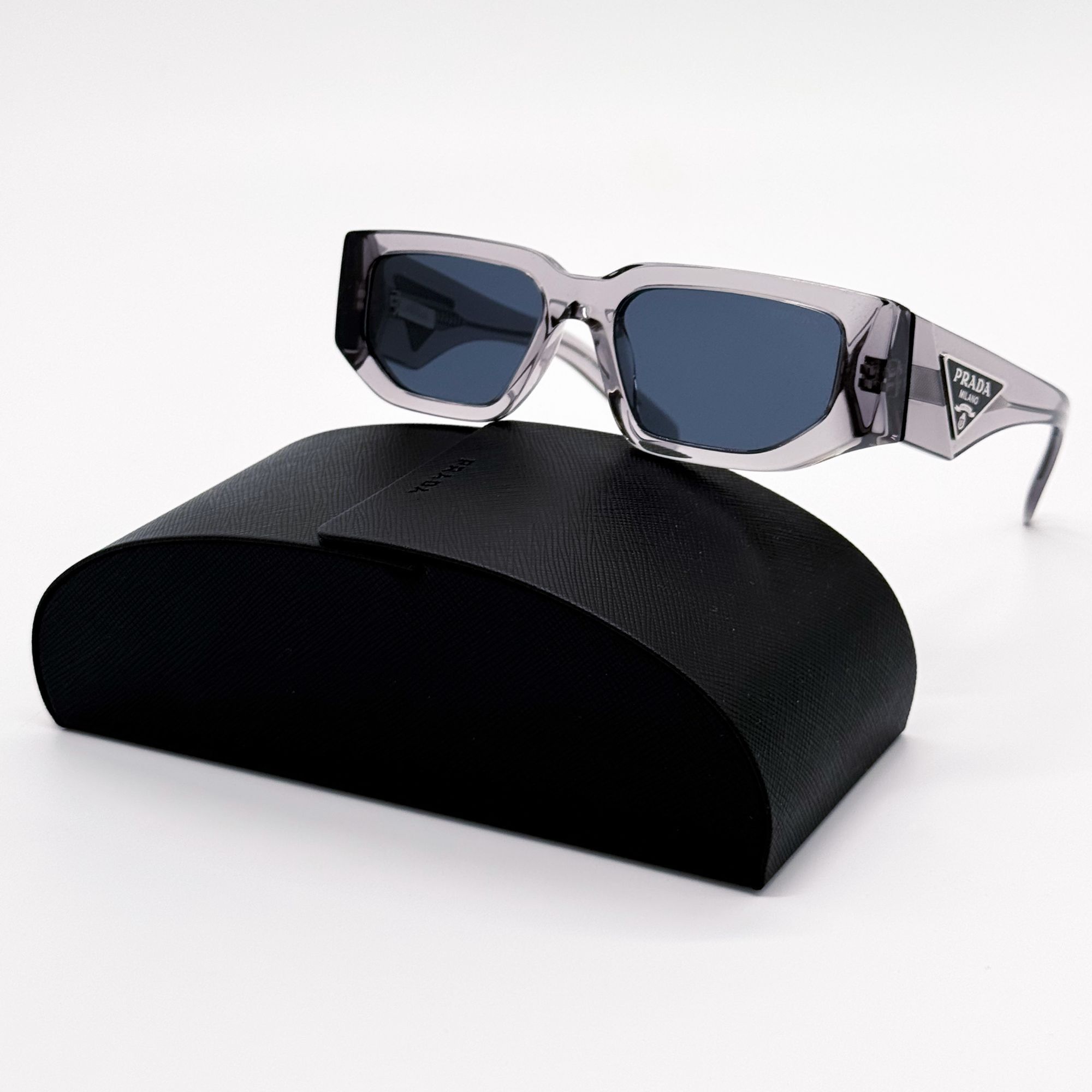 Prada NEW PRADA SUNGLASSES PR09ZS 18S09T TRANSPARENT GRAY UNISEX Size ONE SIZE - 1 Thumbnail