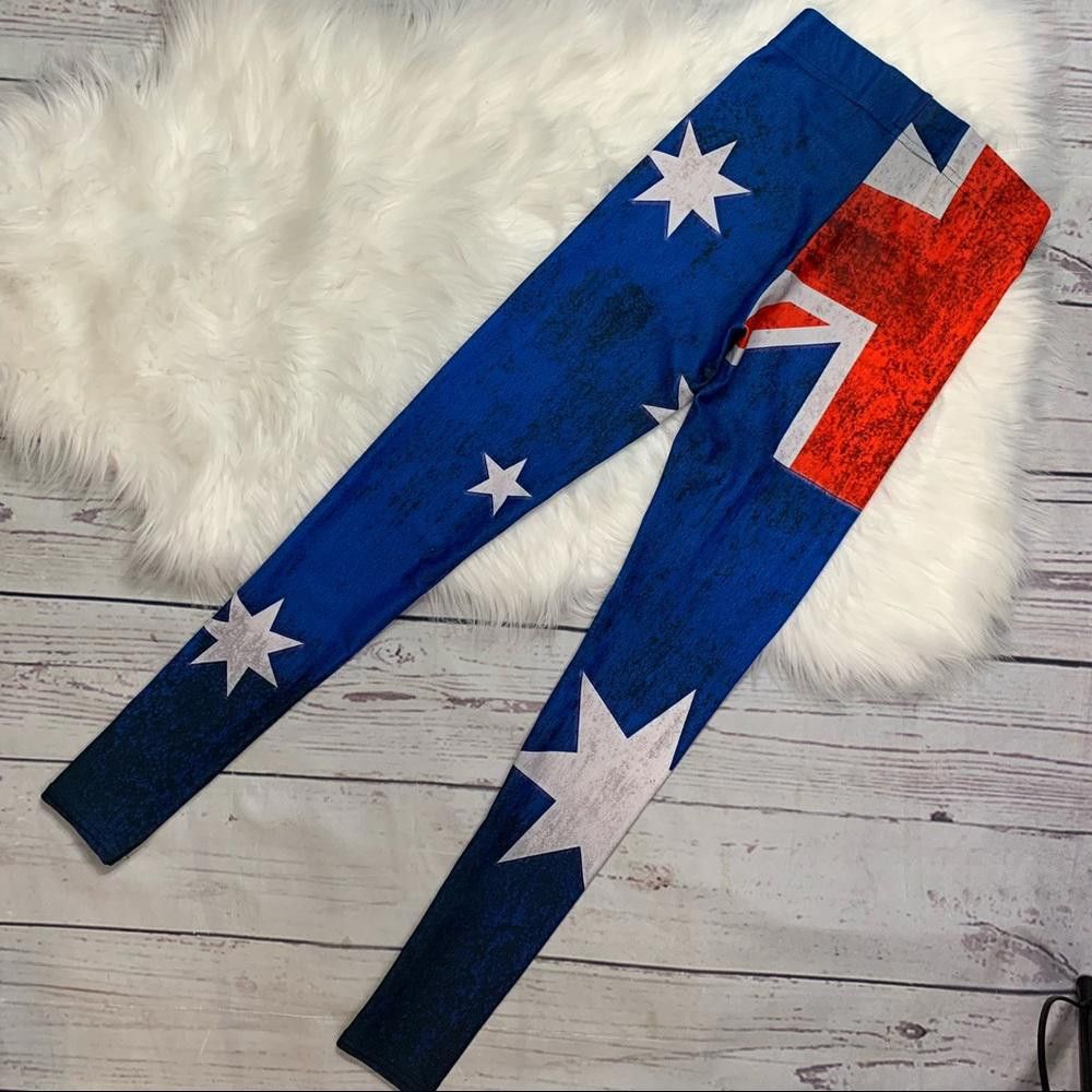 Designer GearBunch Australian Flag Print Leggings size XS Size 26" / US 2 / IT 38 - 4 Thumbnail
